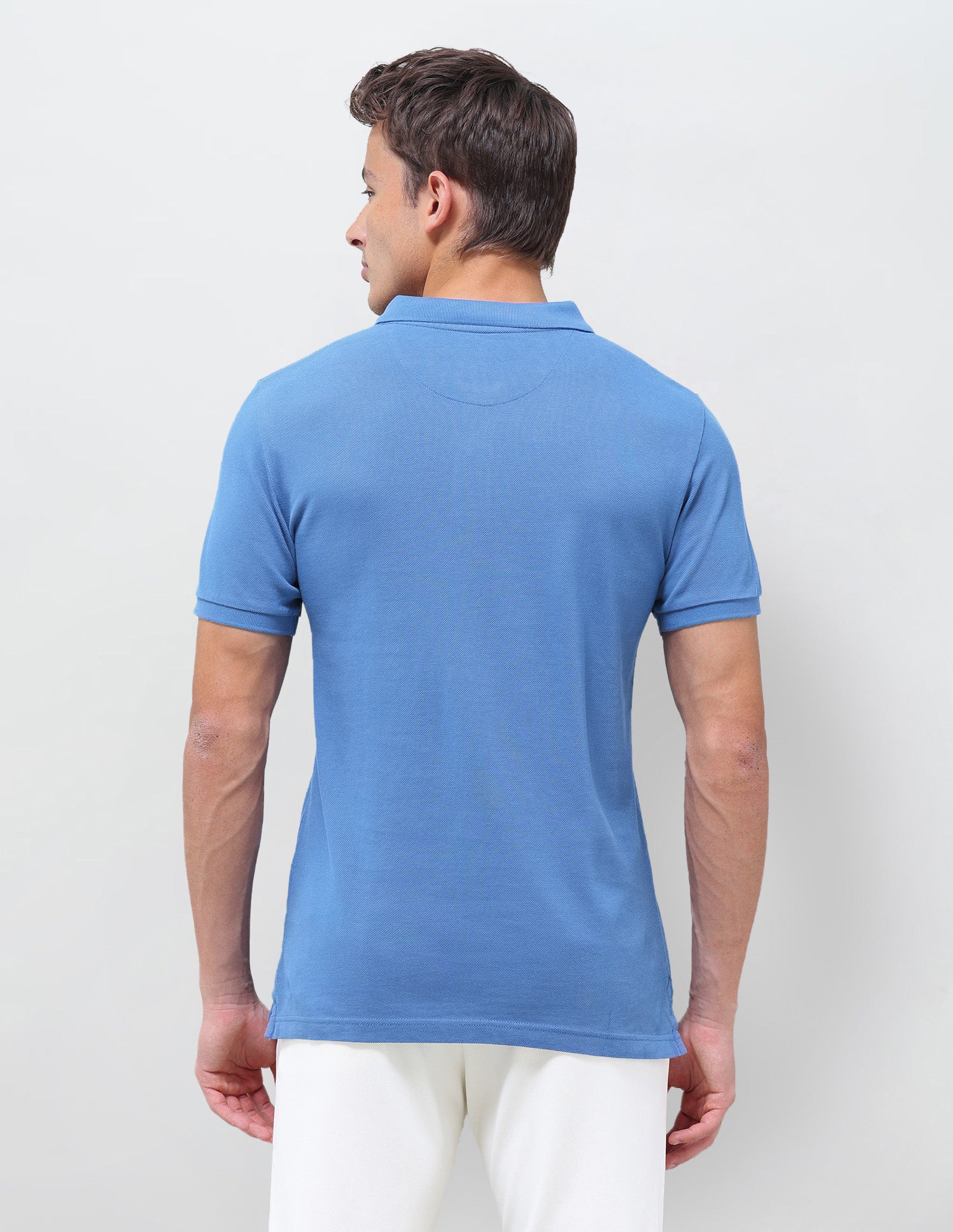 Solid Slim Fit Polo Shirt Dark Blue - U.S. Polo Assn. India | Large