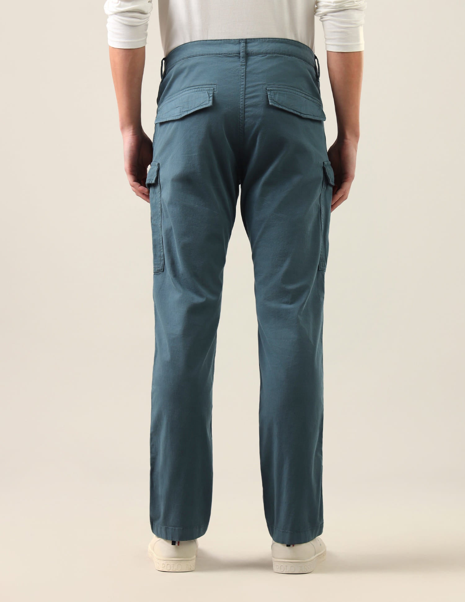 Harold Slim Straight Fit Twill Cargos Green - U.S. Polo Assn. India | Large