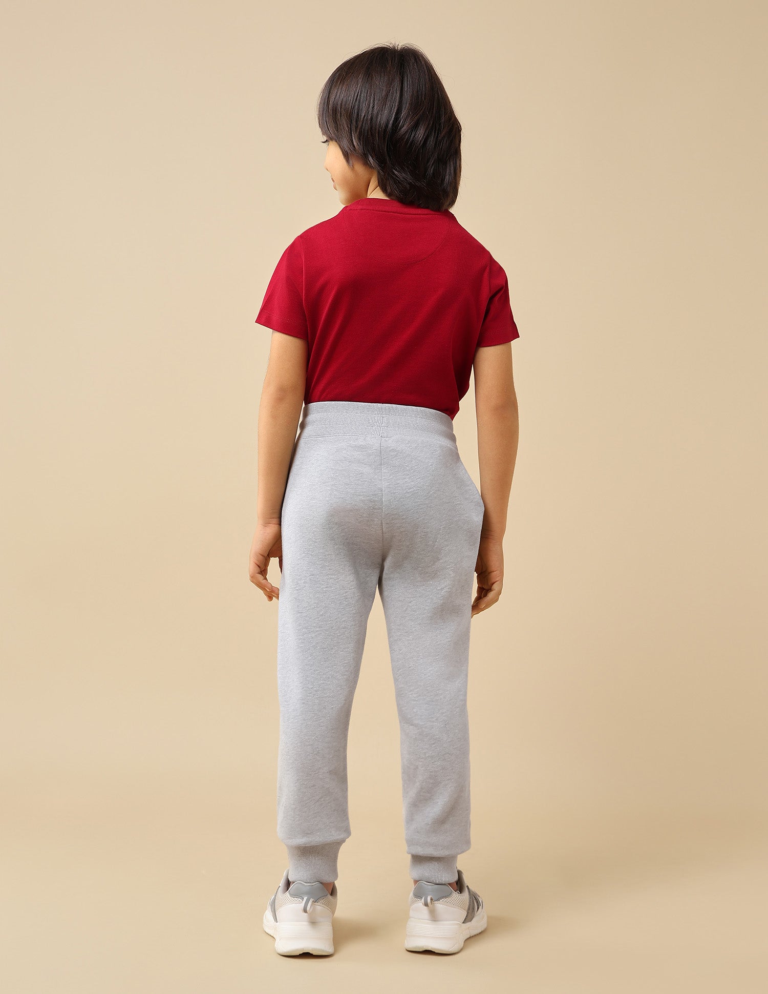 Boys Brand Appliqued Regular Fit Joggers Light Grey - U.S. POLO ASSN. | Large