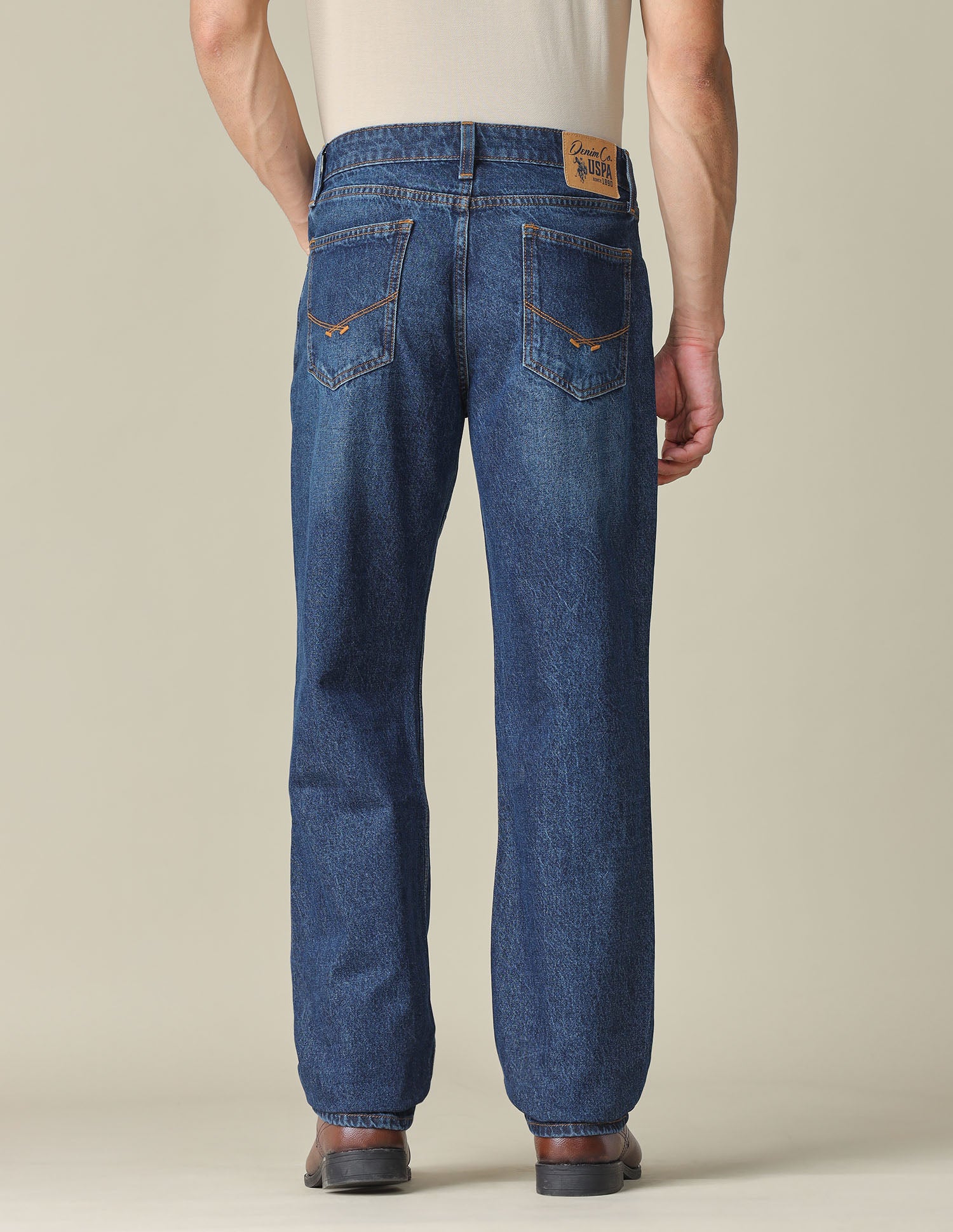 Shawn Relaxed Fit Blue Jeans Dark Indigo - U.S. POLO ASSN. | Large