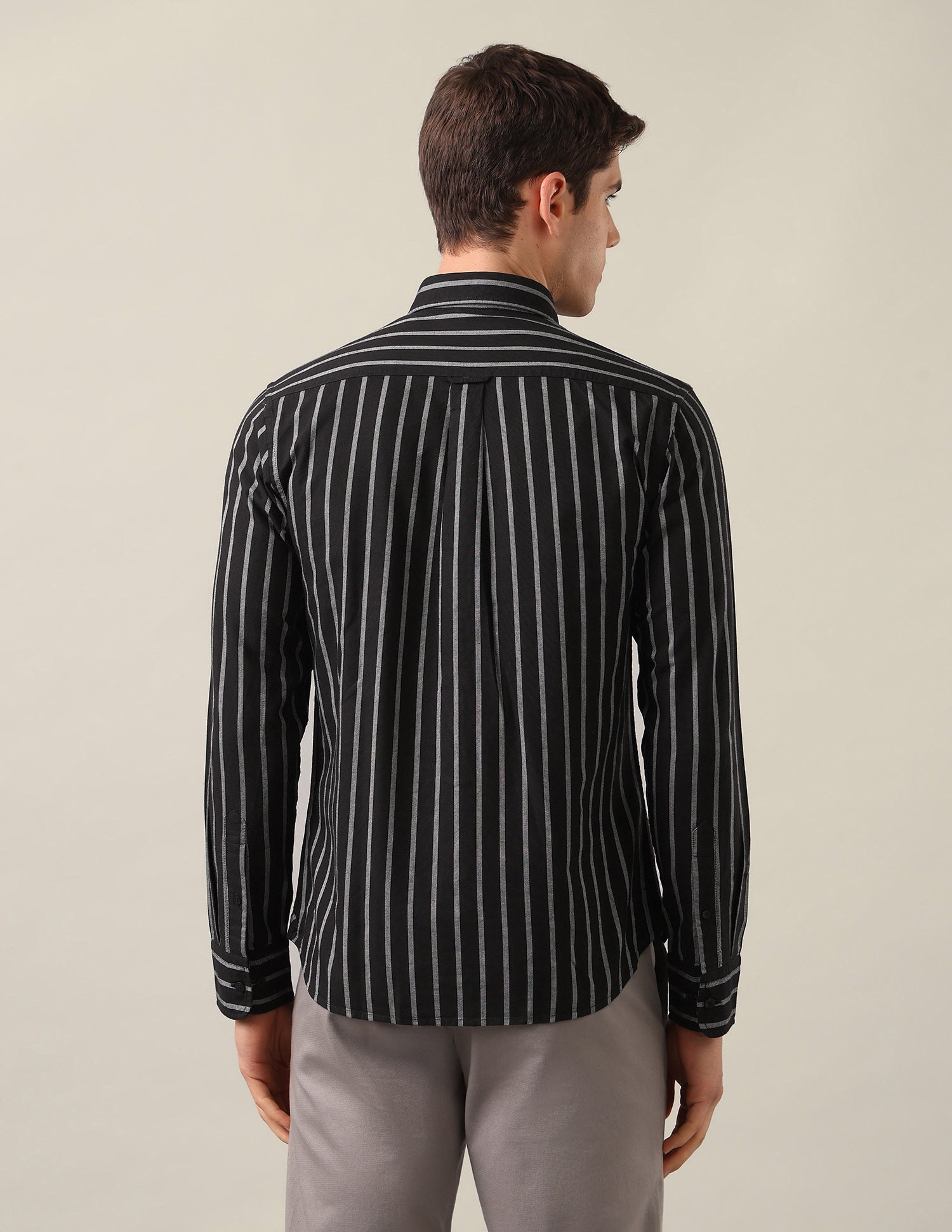 Vertical Striped Oxford Shirt Black - U.S. Polo Assn. India | Large
