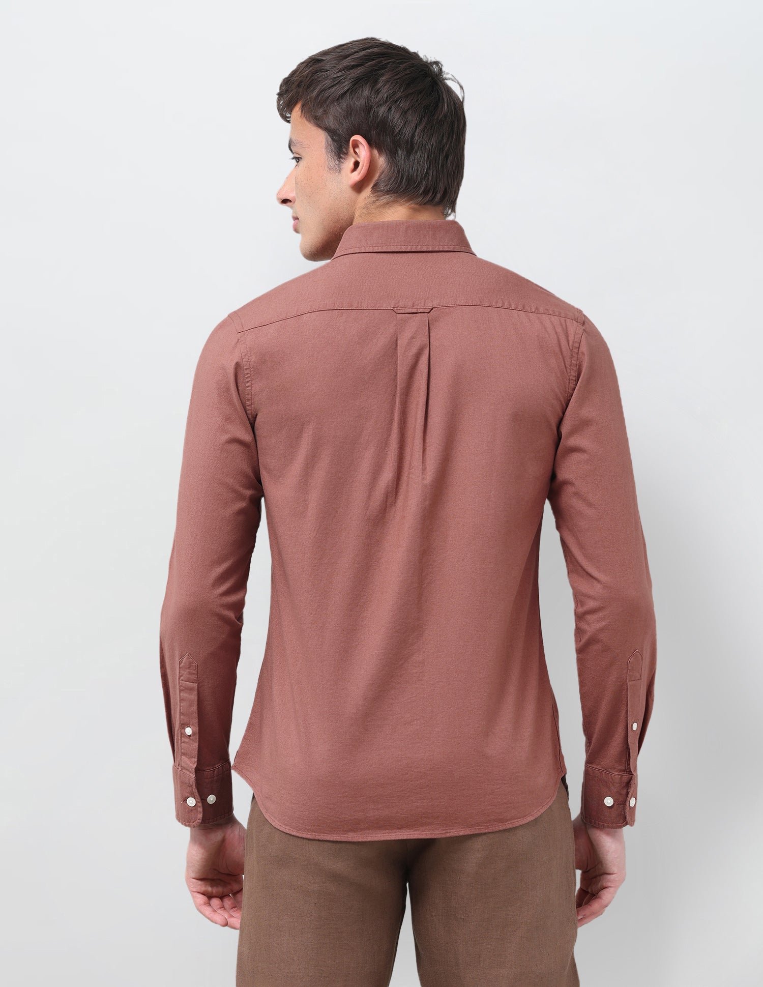 Tailored Fit Oxford Shirt Dark Pink - U.S. Polo Assn. India | Large