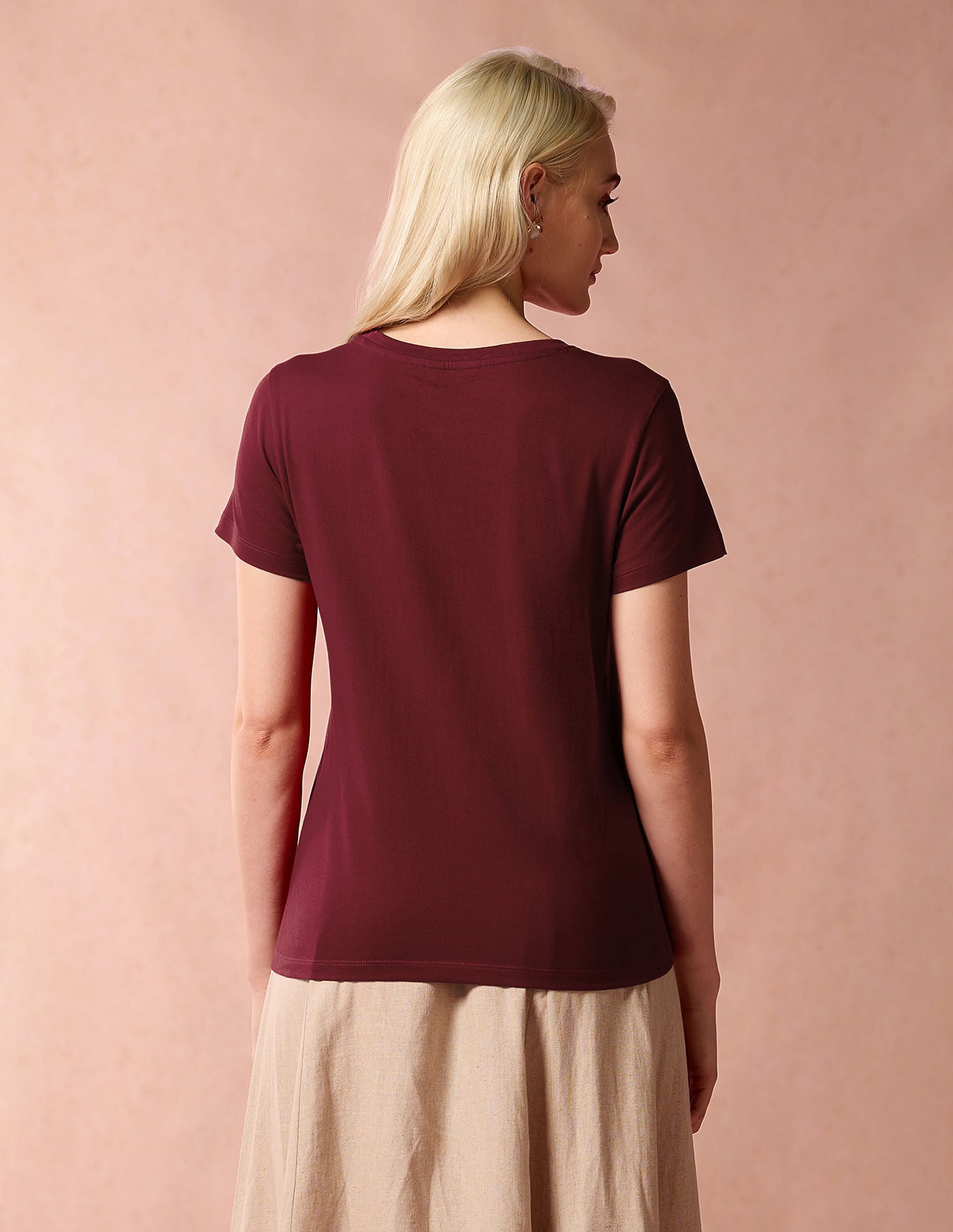 Satin Embroidered Regular T-Shirt Red - U.S. Polo Assn. India | Large