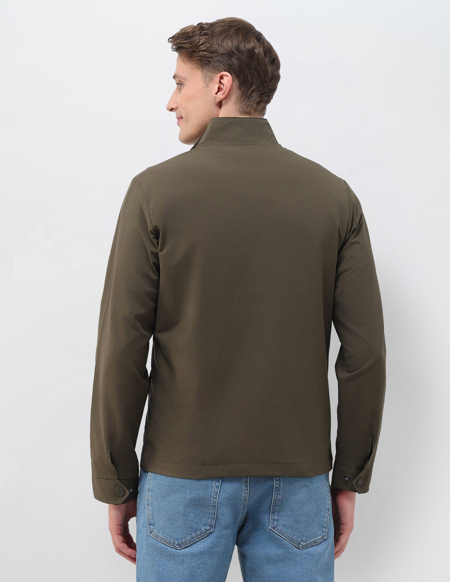 Colour Blocked Regular Fit Casual Jacket Dark Olive - U.S. POLO ASSN. | Large