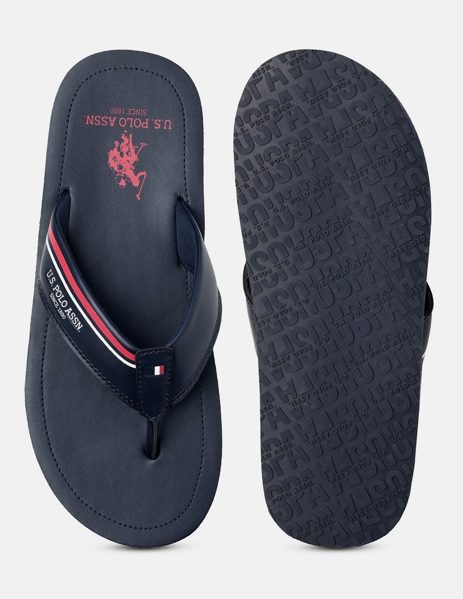 Men Nesta Striped Flip Flops Navy - U.S. POLO ASSN. | Large