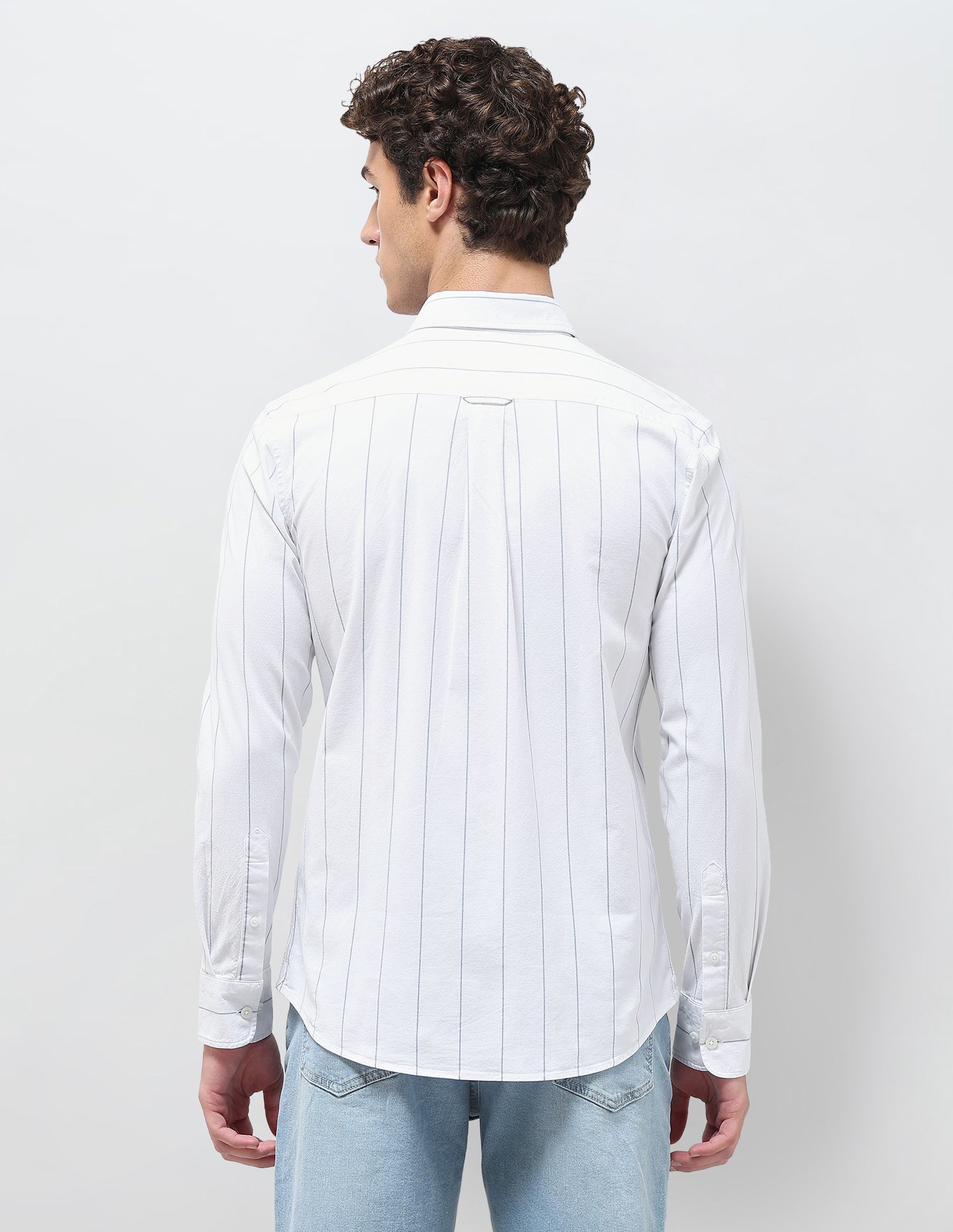 Vertical Striped Oxford Shirt Blue - U.S. Polo Assn. India | Large