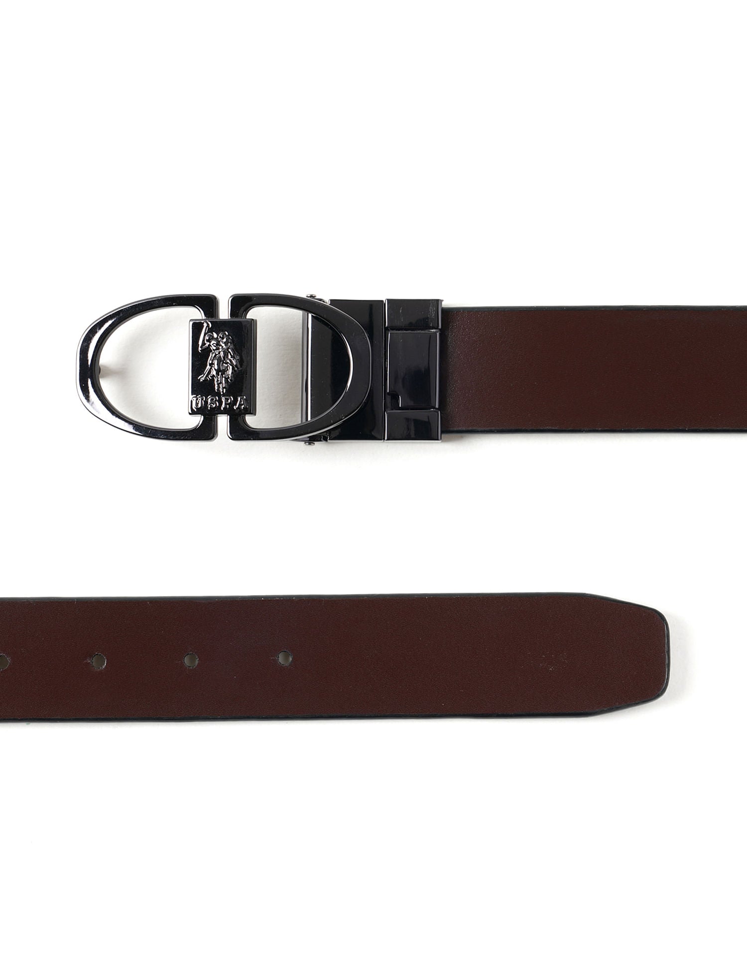 Men Leather Reversible Belt Black and Brown - U.S. POLO ASSN. | Large