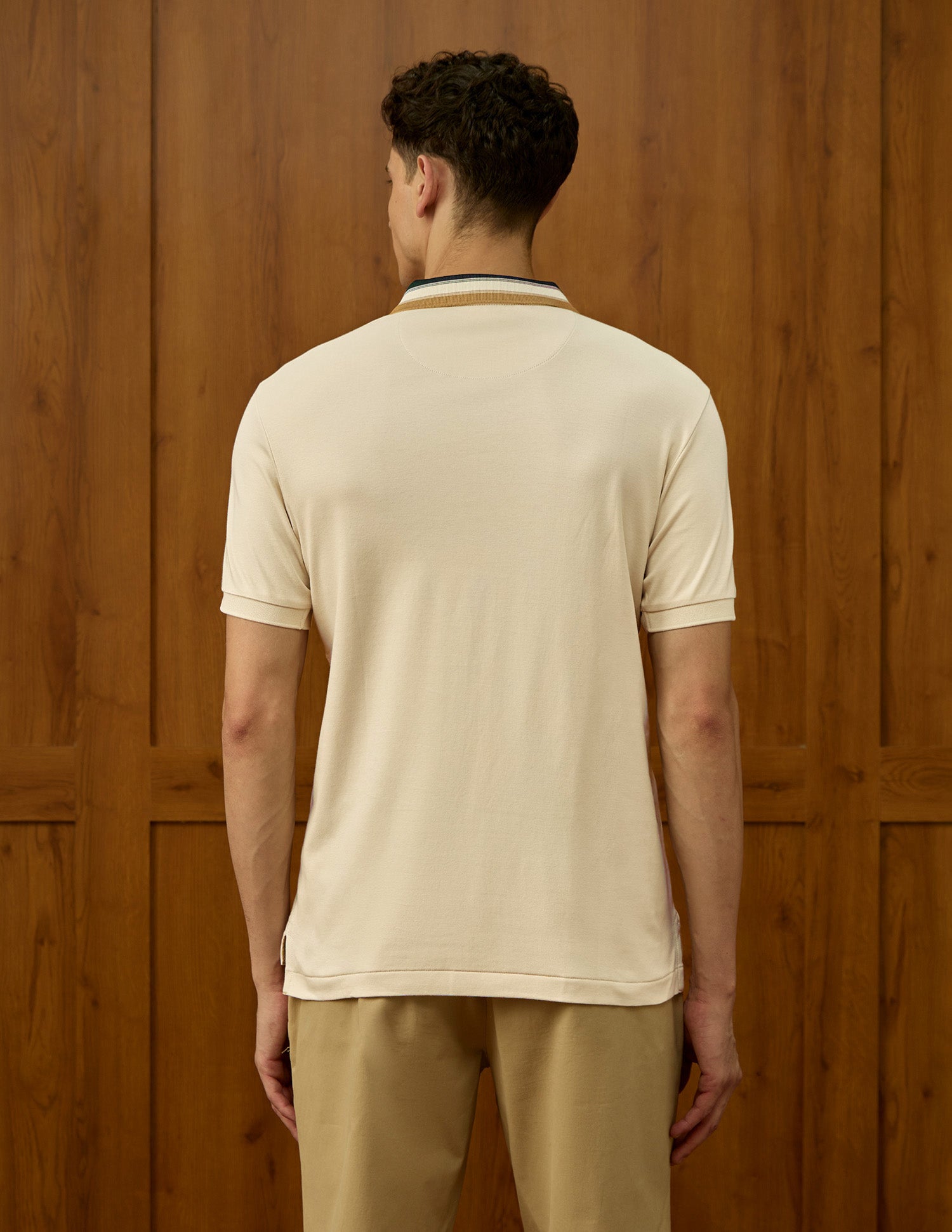 Solid Varsity Theatre Polo Shirt Beige - U.S. POLO ASSN. | Large