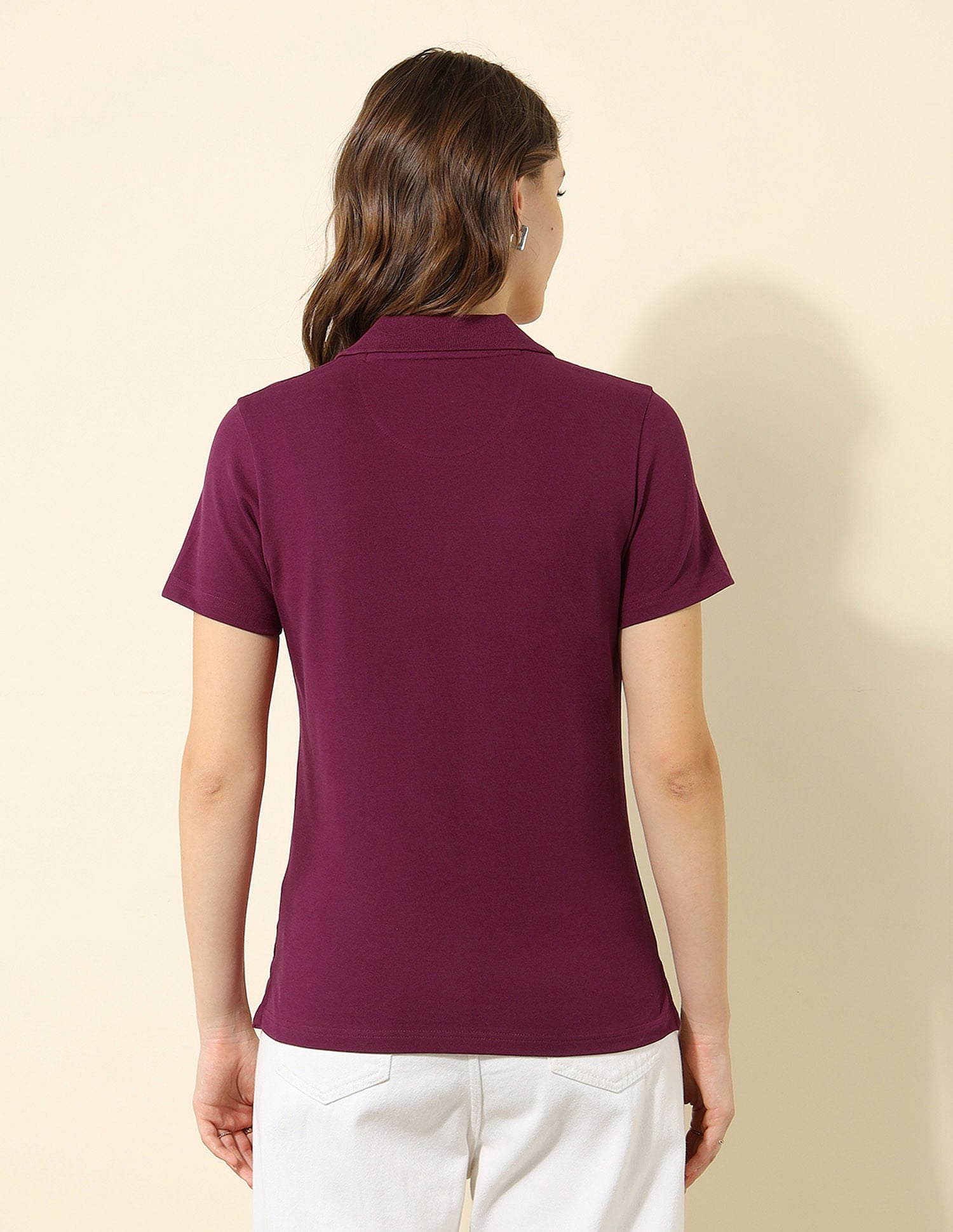 Tipped Collar Regular Fit Polo Shirt Wine - U.S. Polo Assn. India | Large