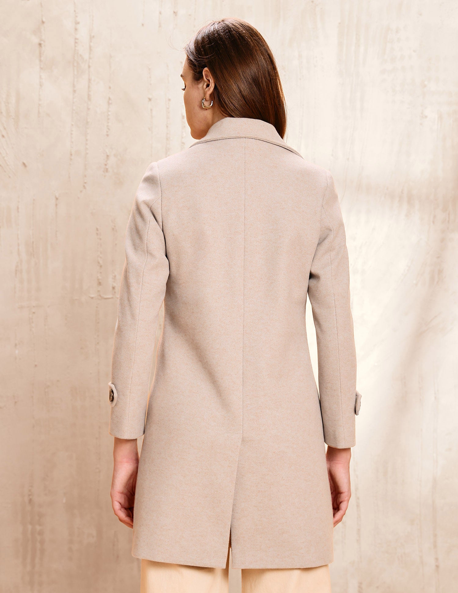 Textured Regular Fit Trench Coat White - U.S. POLO ASSN. | Large