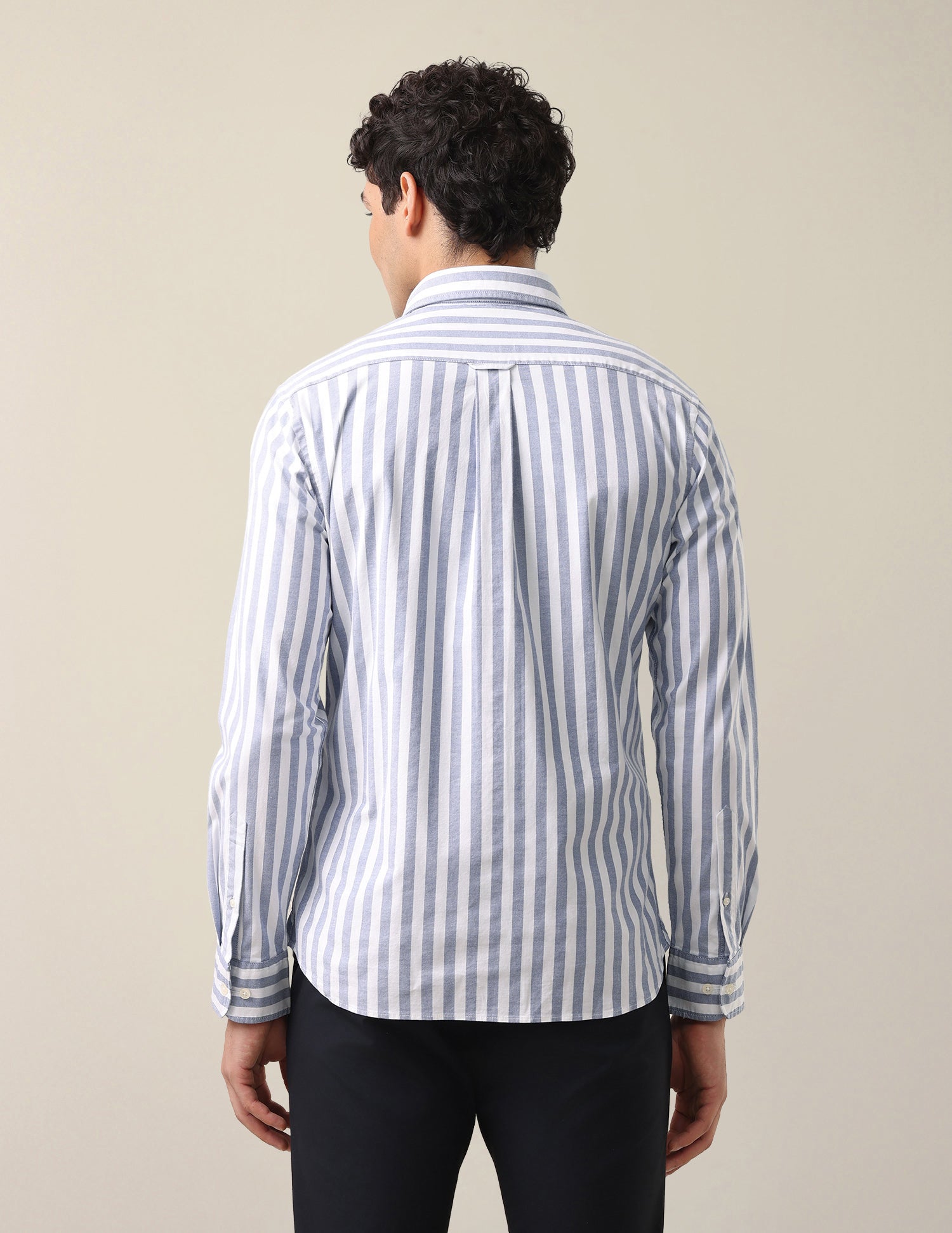 Vertical Striped Oxford Shirt Navy - U.S. Polo Assn. India | Large