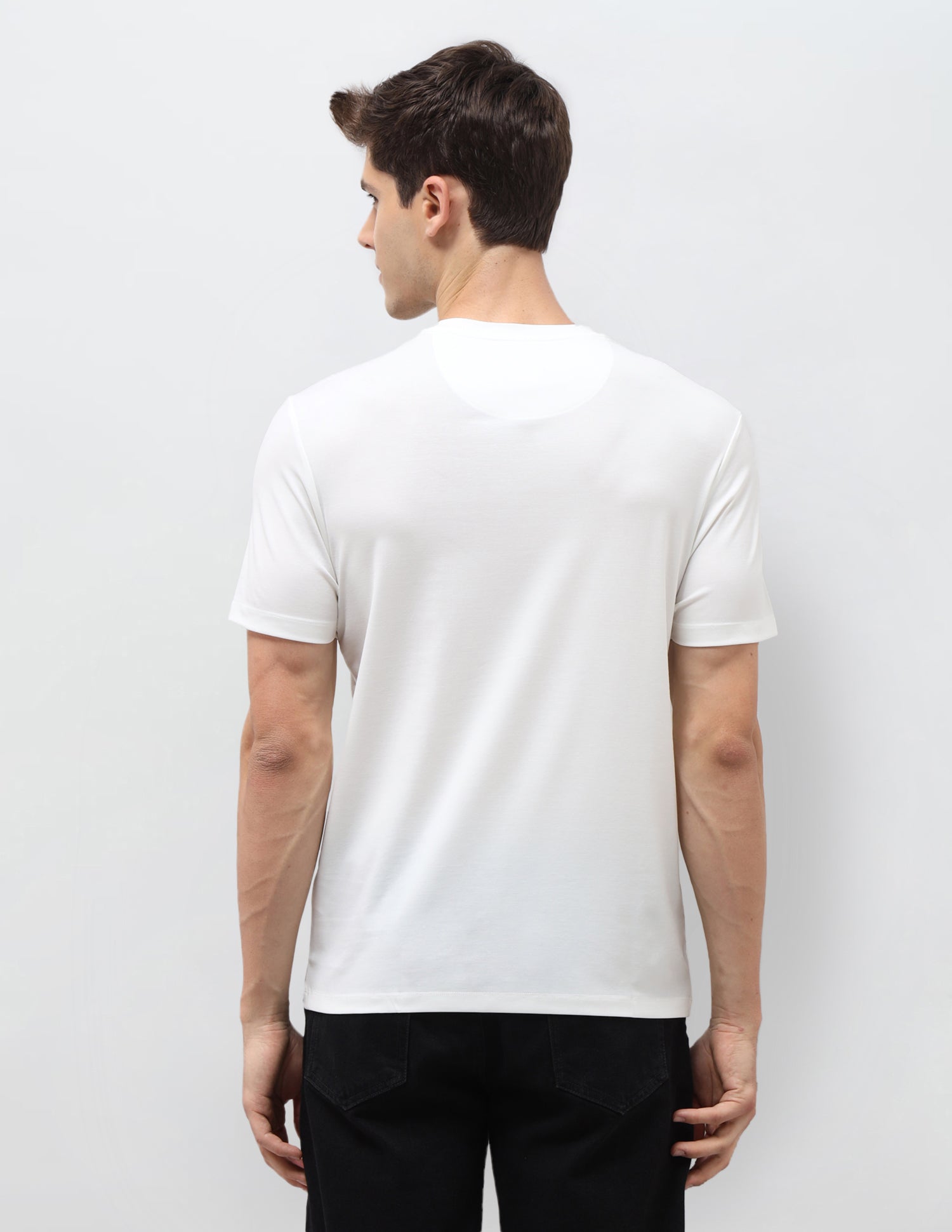 Brand Printed Slim Fit T-Shirt Ivory - U.S. Polo Assn. India | Large
