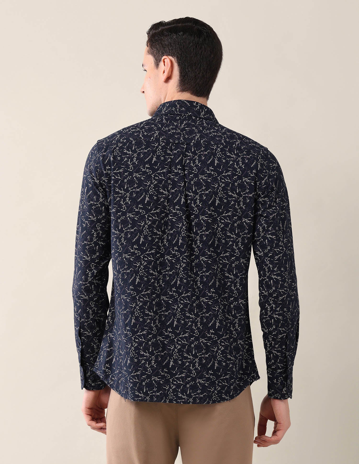 All-Over Tailored Fit Shirt Navy - U.S. POLO ASSN. | Large