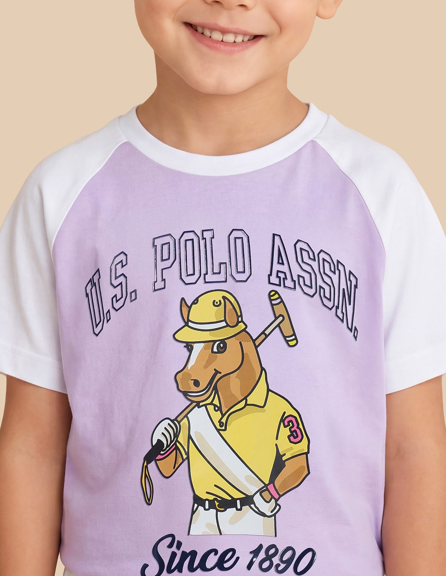Graphic Printed Regular Fit T-Shirt Purple - U.S. Polo Assn. India | Large