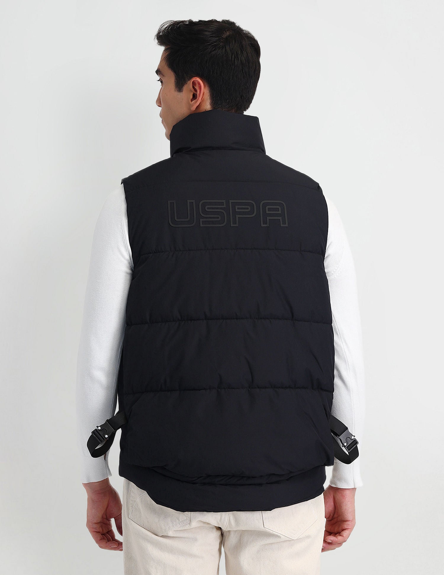 Regular Fit Solid Padded Jacket Navy - U.S. POLO ASSN. | Large