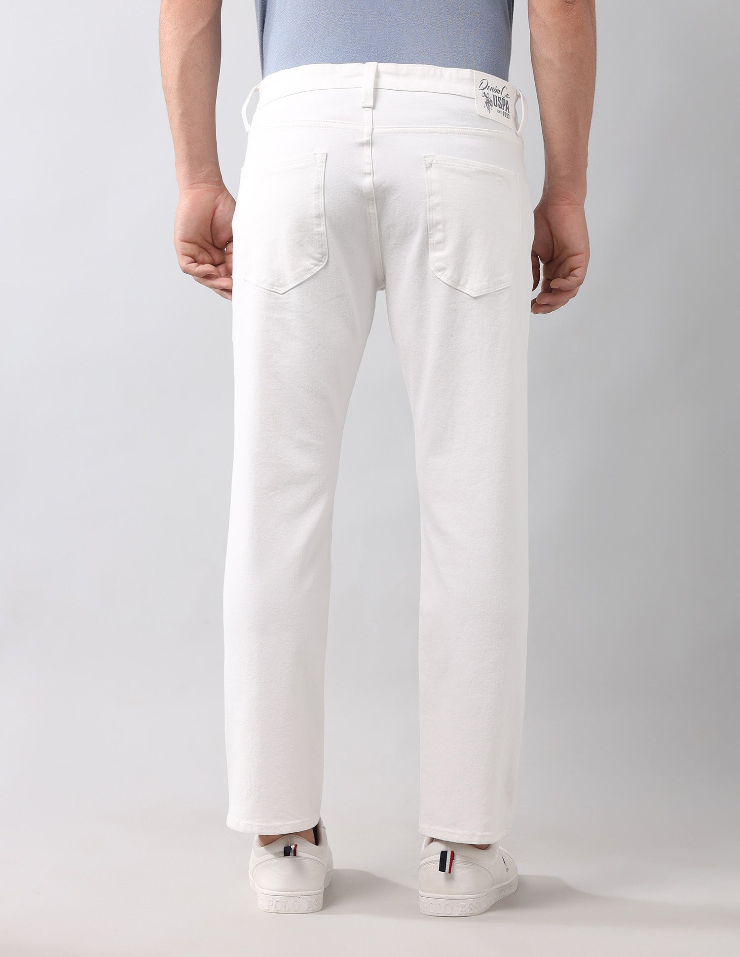 Cole Comfort Cropped Fit Authentic Bi Stretch Jeans White - U.S. Polo Assn. India | Large