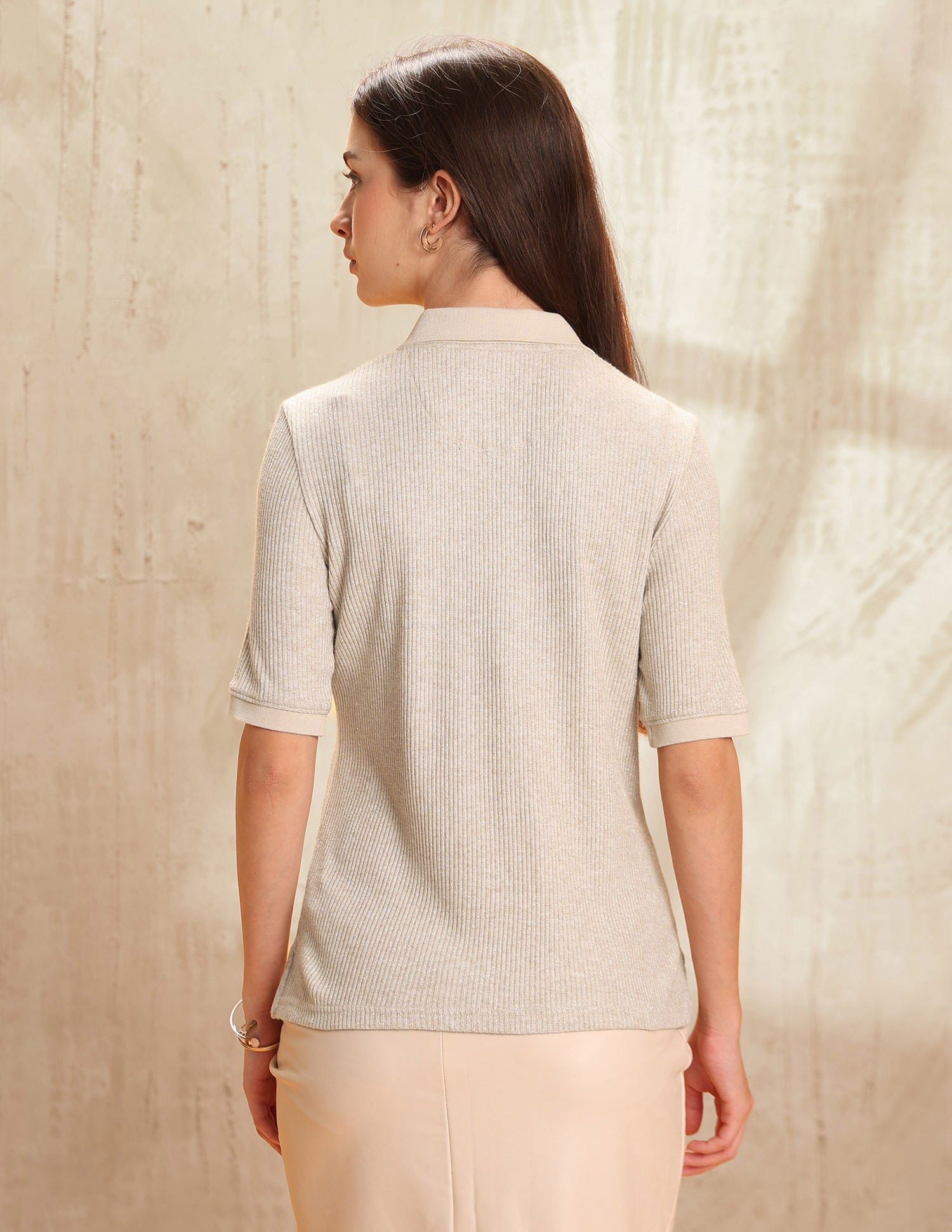 Regular Fit Textured Polo Shirt Beige - U.S. POLO ASSN. | Large