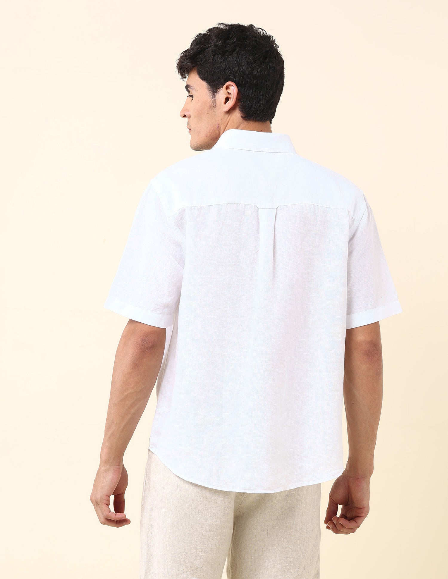 Solid Tailored Fit Amsler Shirt White - U.S. Polo Assn. India | Large