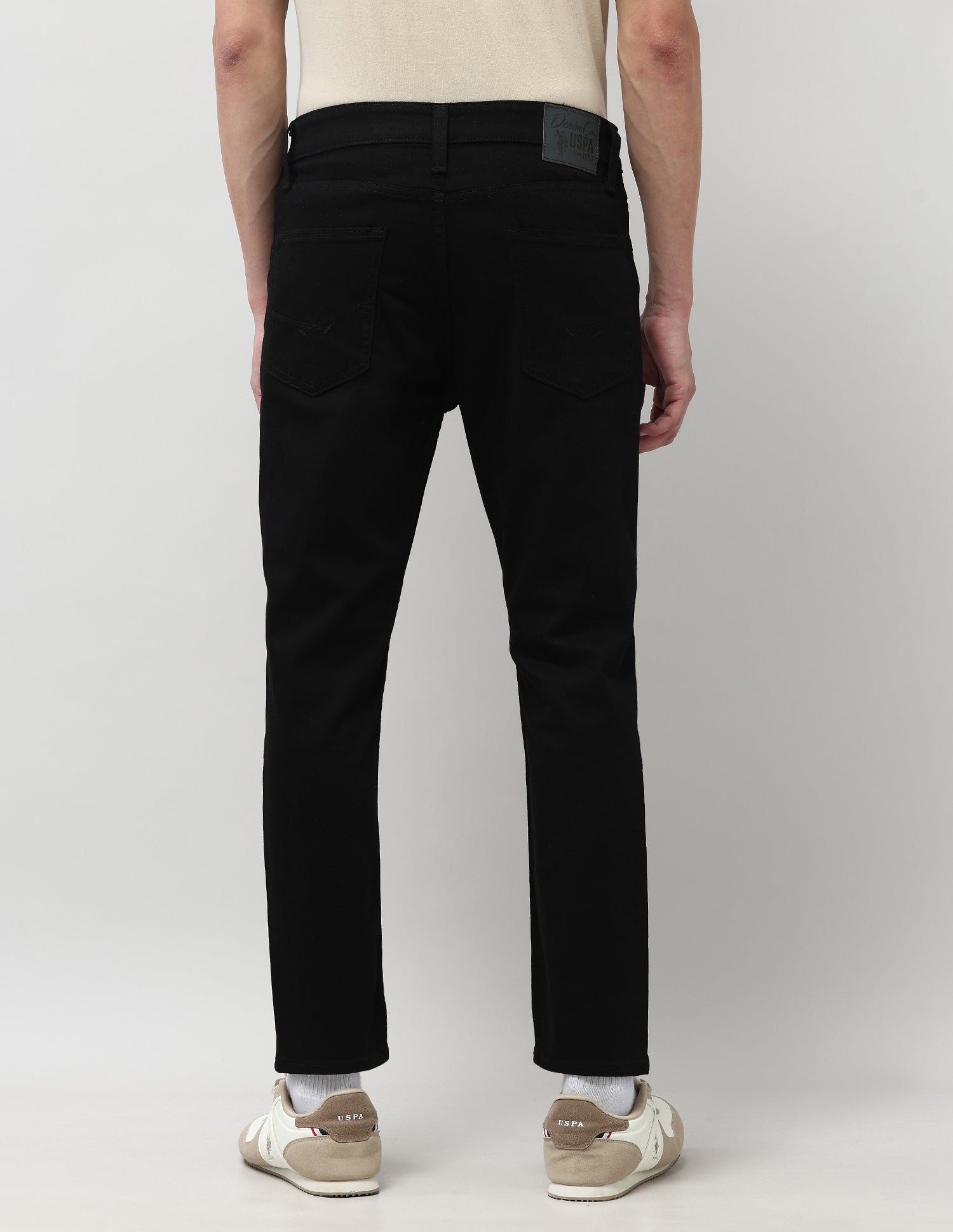 Cole Comfort Cropped Fit Black Jeans Black - U.S. POLO ASSN. | Large