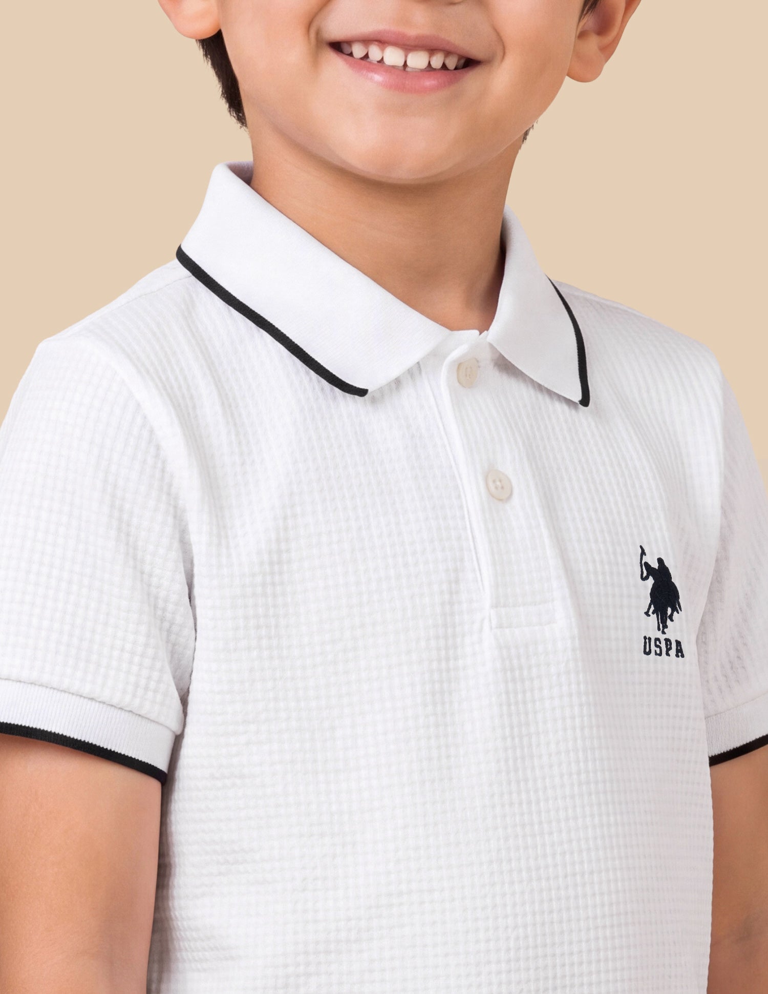 Solid Regular Fit Polo Shirt White - U.S. Polo Assn. India | Large