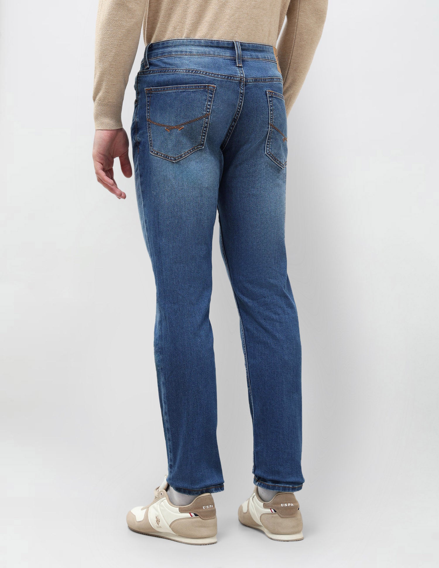 Brandon Slim Tapered Fit Blue Jeans Indigo - U.S. POLO ASSN. | Large