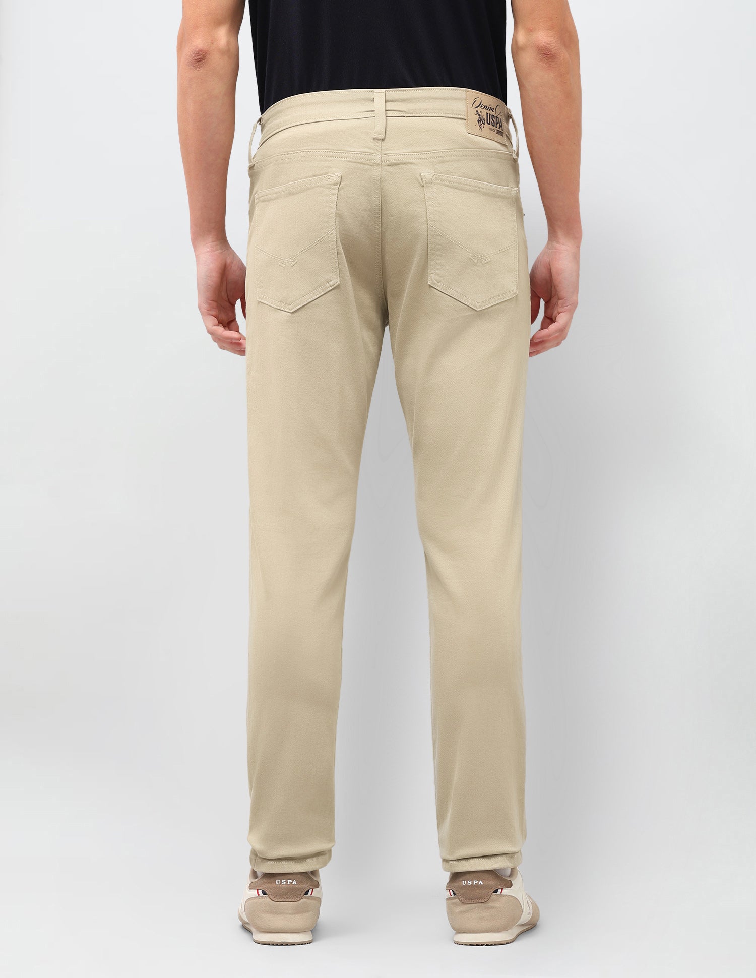 Brandon Slim-Tapered Fit Beige Jeans Beige - U.S. Polo Assn. India | Large