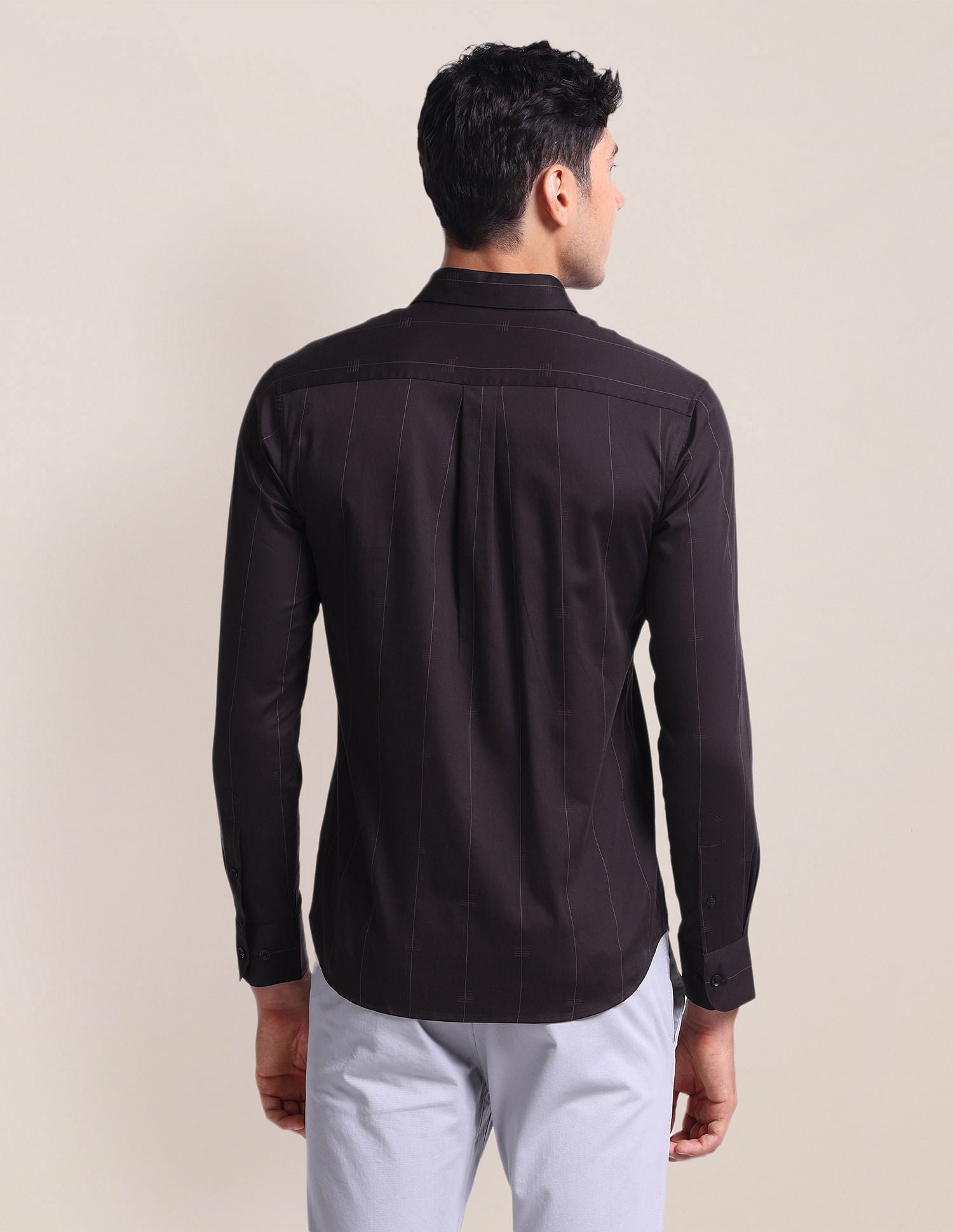 Vertical Stripe Regular Fit Shirt Wine - U.S. POLO ASSN. | Large