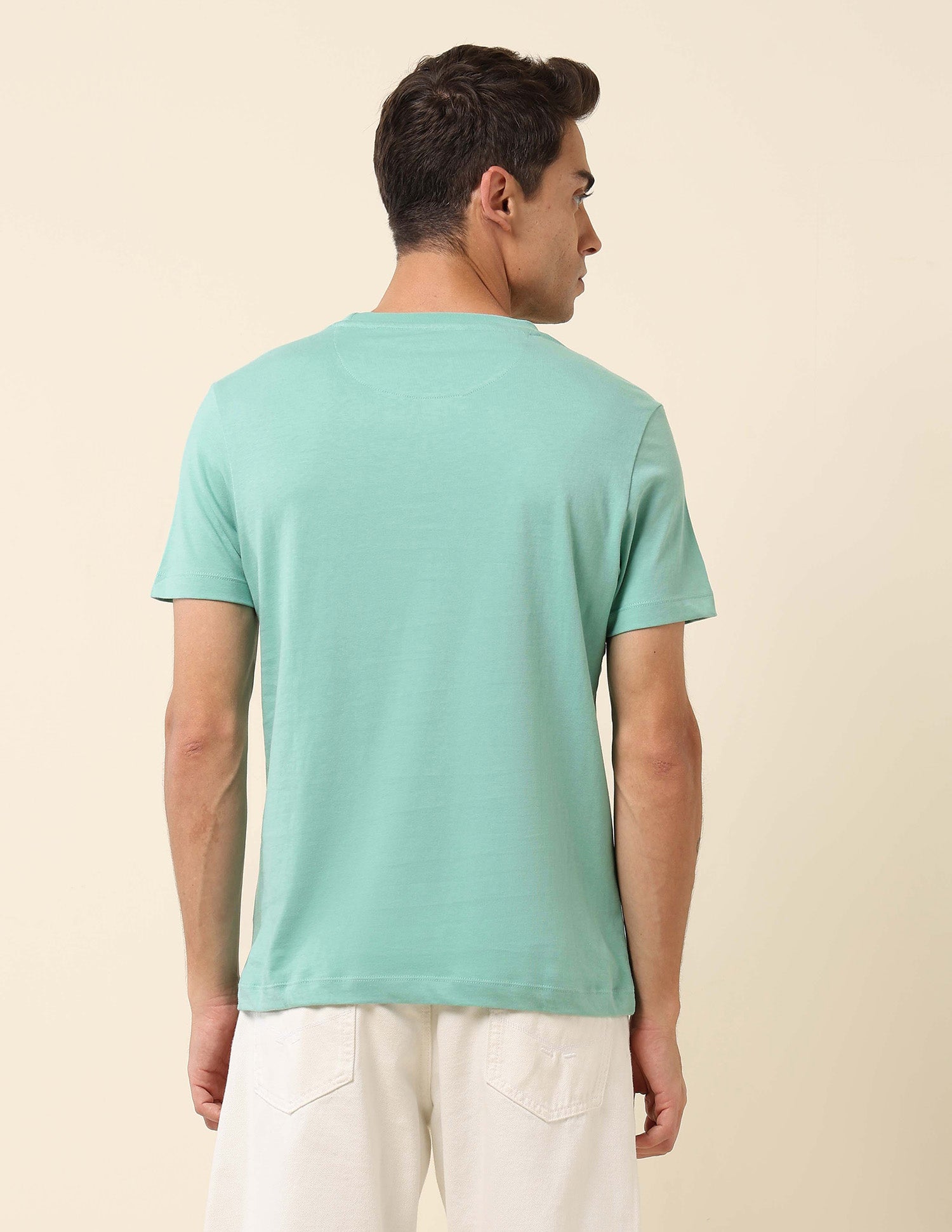 Brand Embossed Slim Fit T- Shirt Aqua - U.S. Polo Assn. India | Large