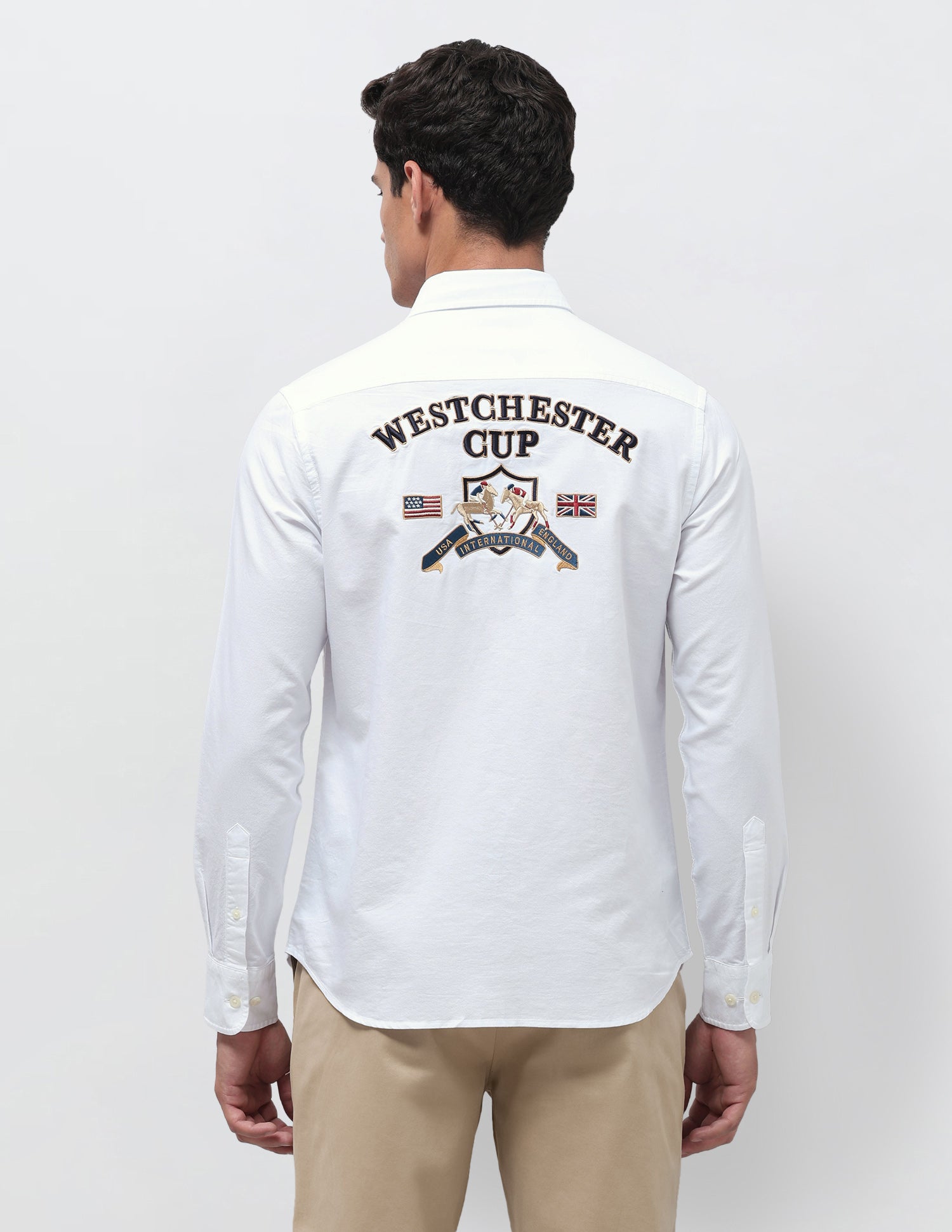 Embroidered Regular Fit Shirt White - U.S. Polo Assn. India | Large