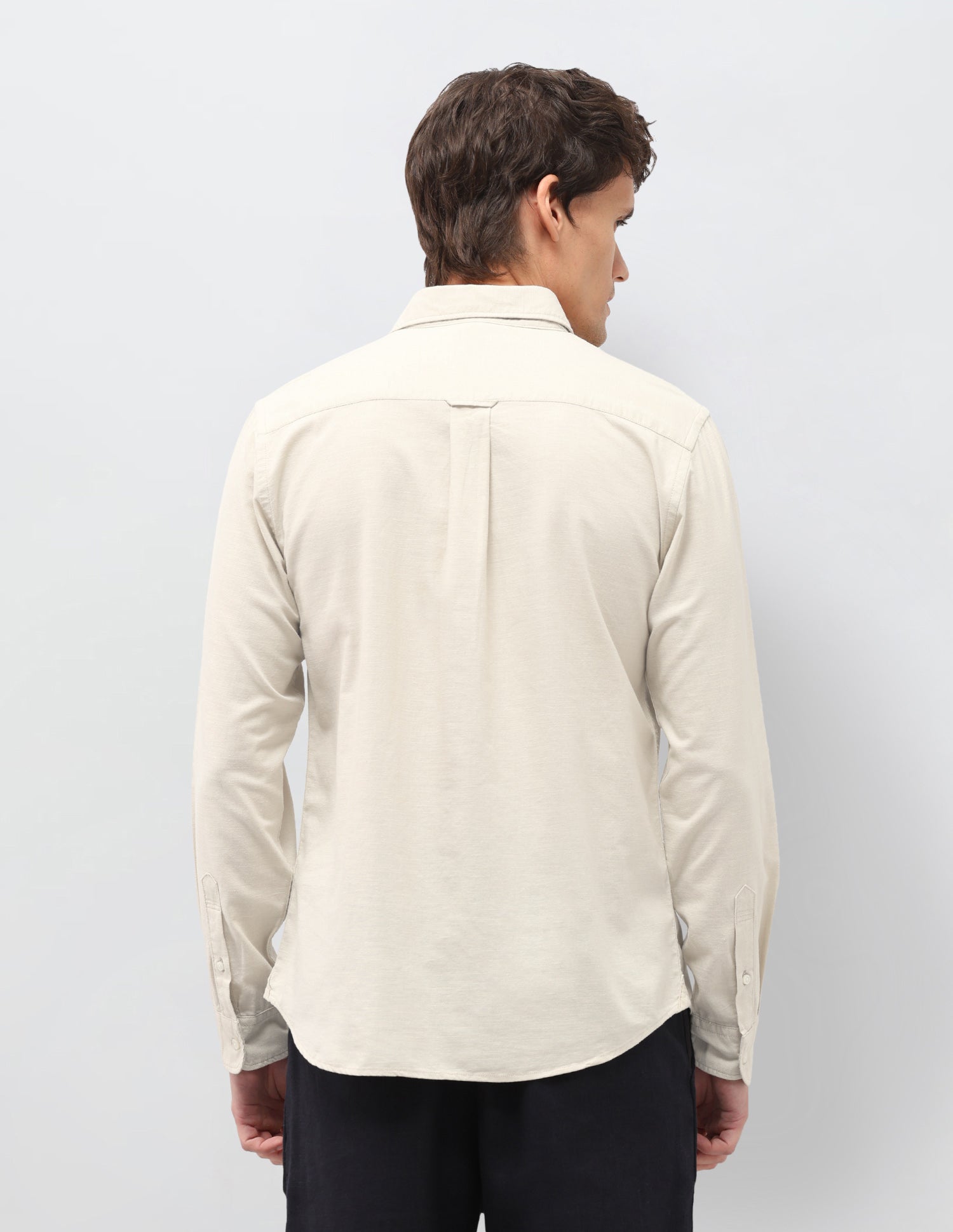 Regular Fit Solid Shirt Beige - U.S. Polo Assn. India | Large