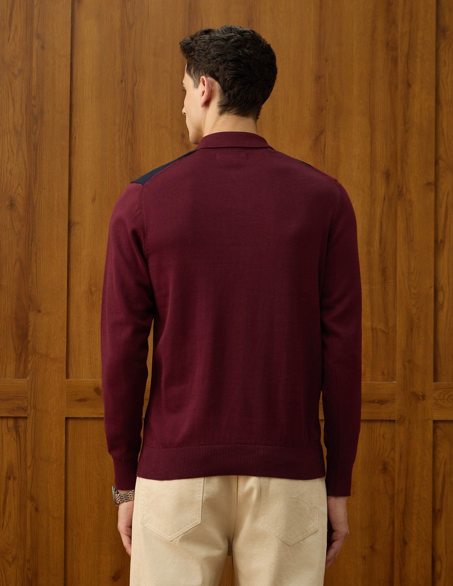 Brand Embroidered Varsity Theatre Sweater Maroon - U.S. POLO ASSN. | Large