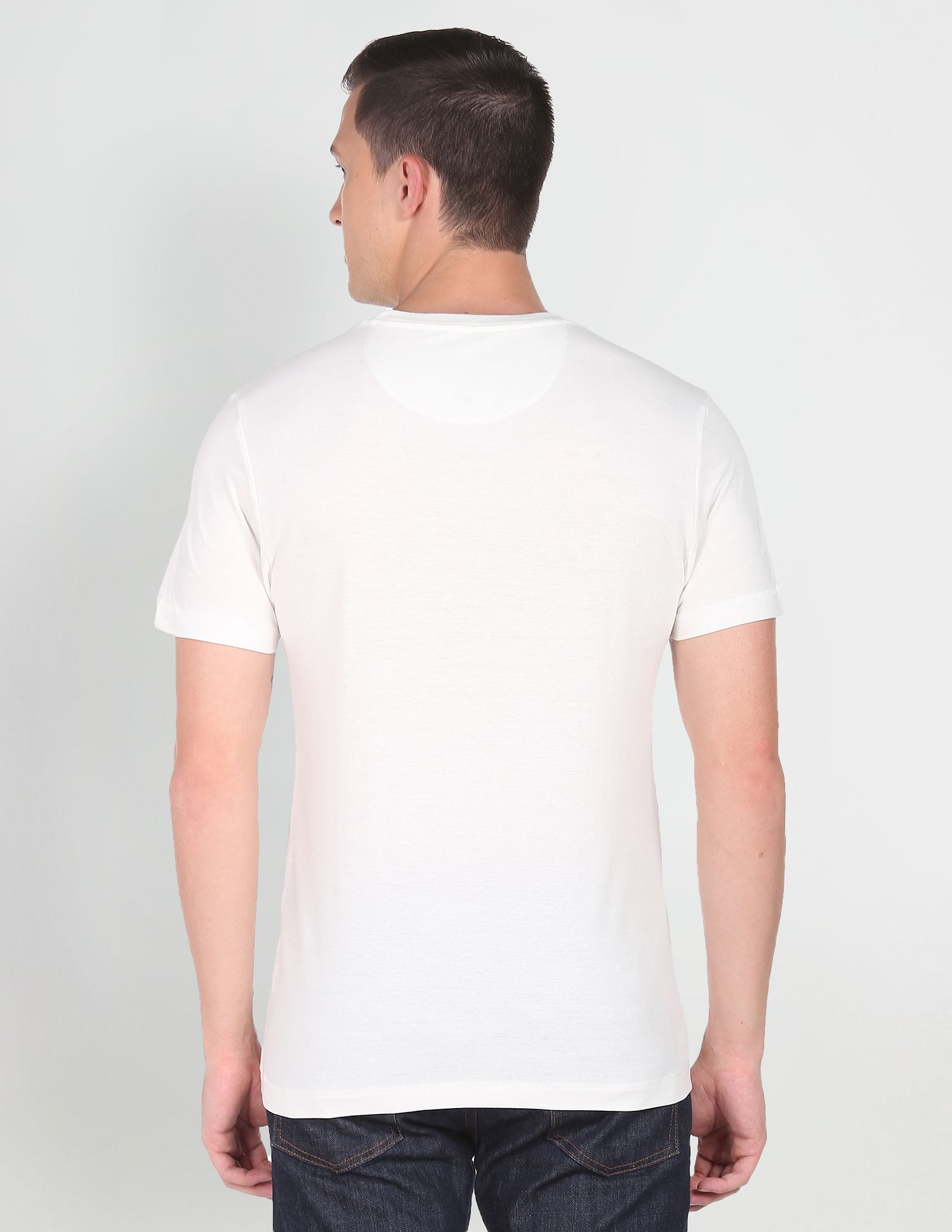 Pure Cotton Vertical Stripe T-Shirt White - U.S. POLO ASSN. | Large