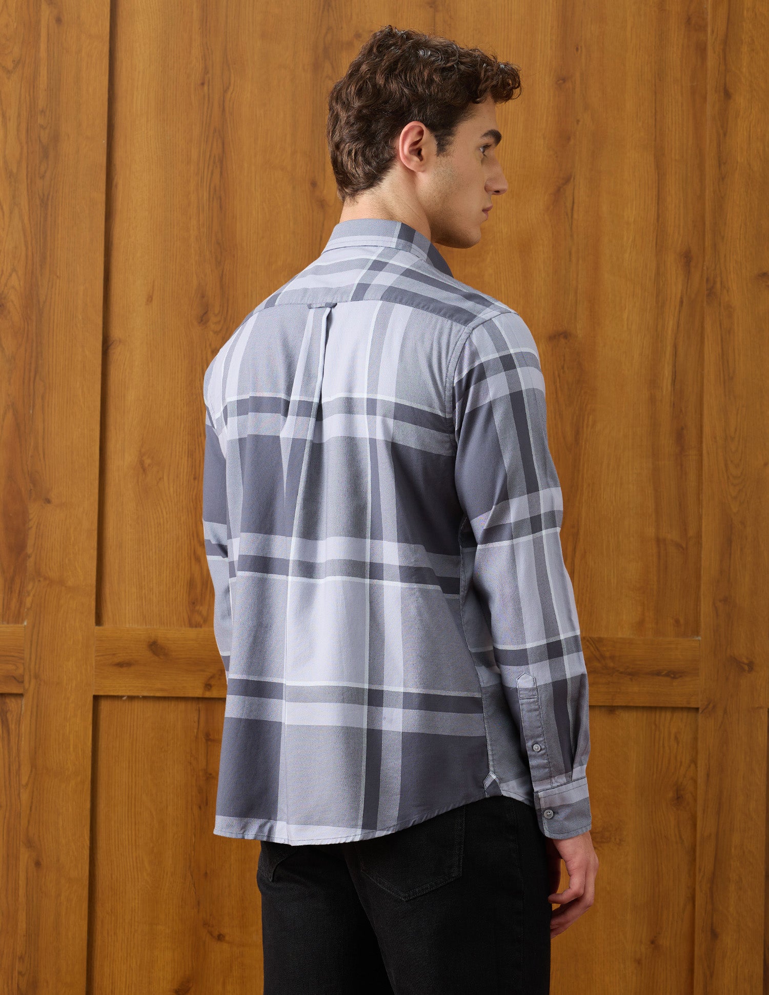 Plaid Checked Regular Fit Shirt Dark Grey - U.S. Polo Assn. India | Large