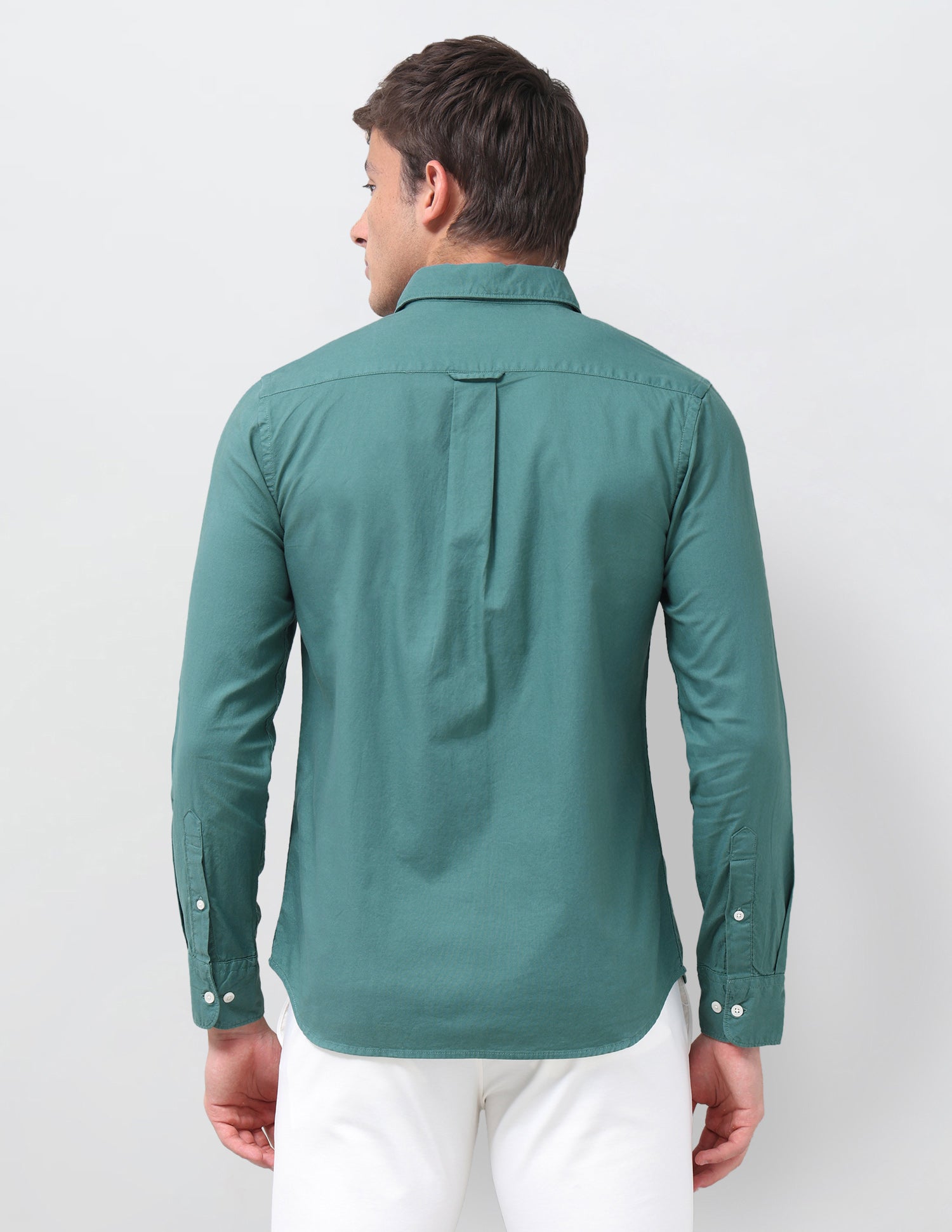 Solid Tailored Fit Shirt Green - U.S. Polo Assn. India | Large