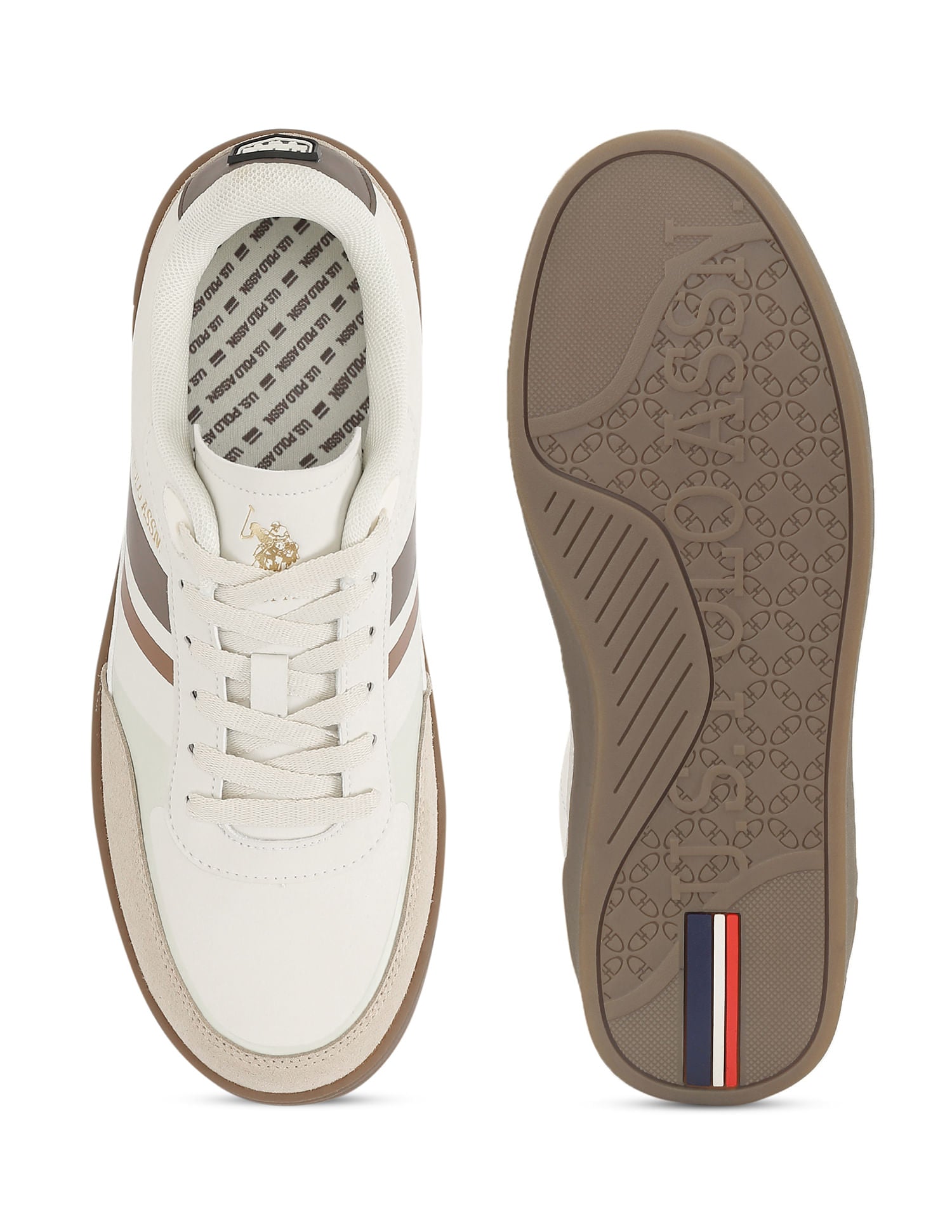 Men Striped Colt Sneakers Beige - U.S. POLO ASSN. | Large