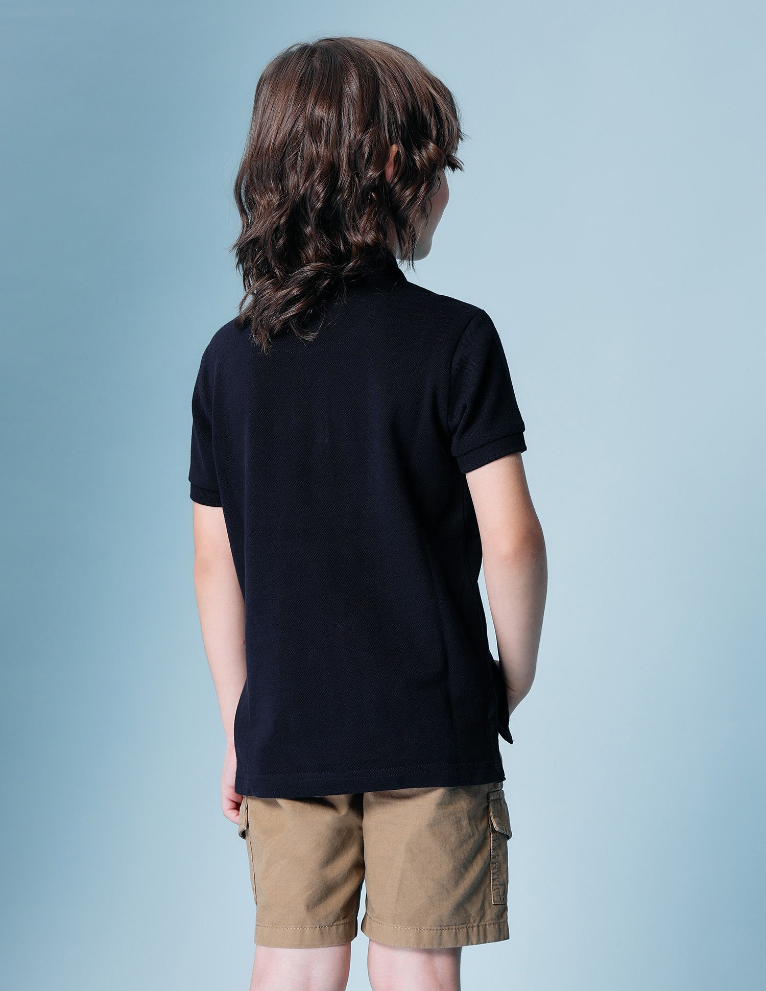 Boys Brand Printed Pure Cotton Polo Shirt Navy - U.S. POLO ASSN. | Large