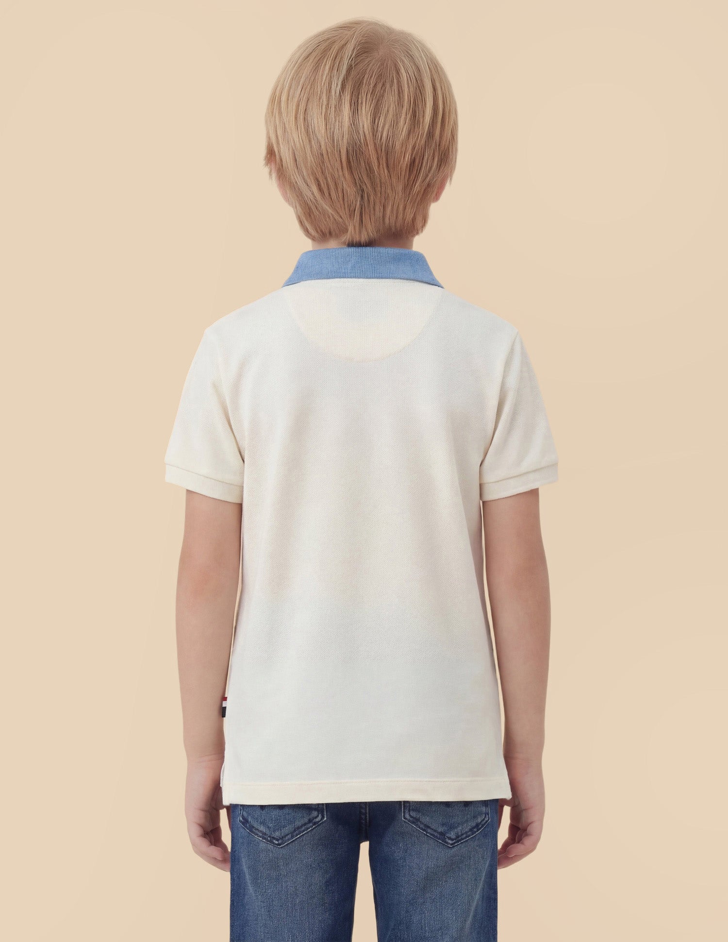 Boys Colour Block Regular Fit Polo Shirt Blue - U.S. Polo Assn. India | Large