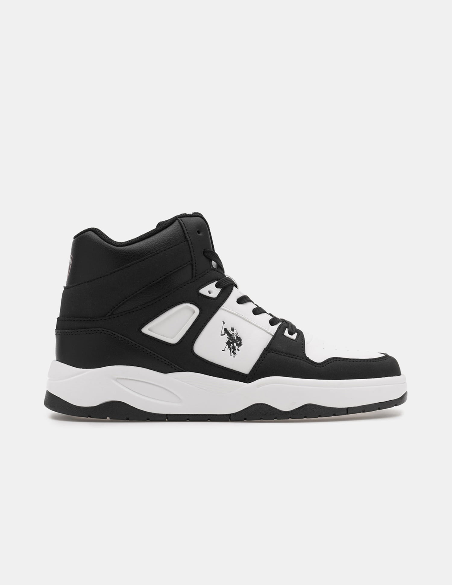 Men Bruce Mid Top Sneakers Black - U.S. Polo Assn. India | Large