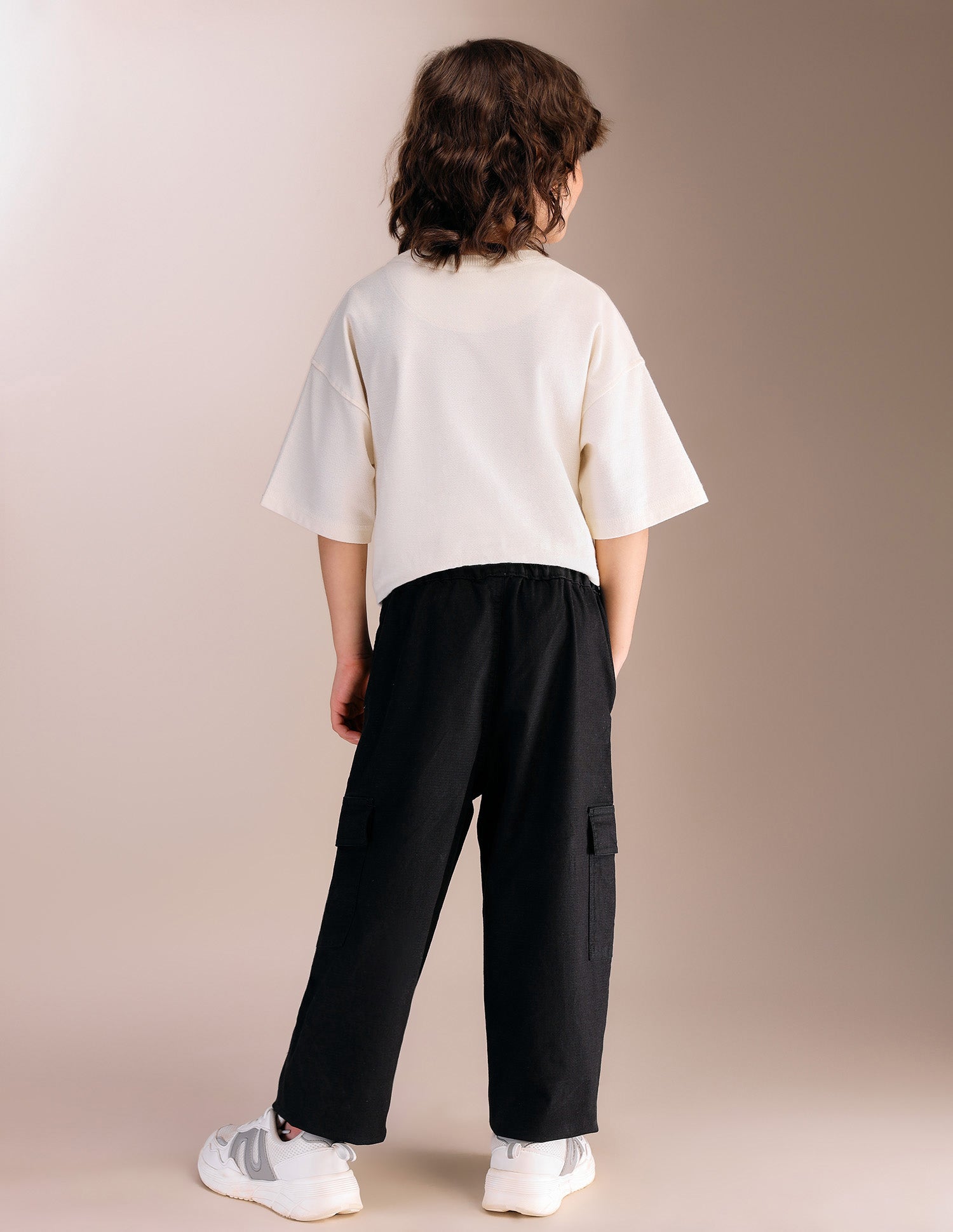 Boys Textured Relaxed Fit Cargos Black - U.S. POLO ASSN. | Large