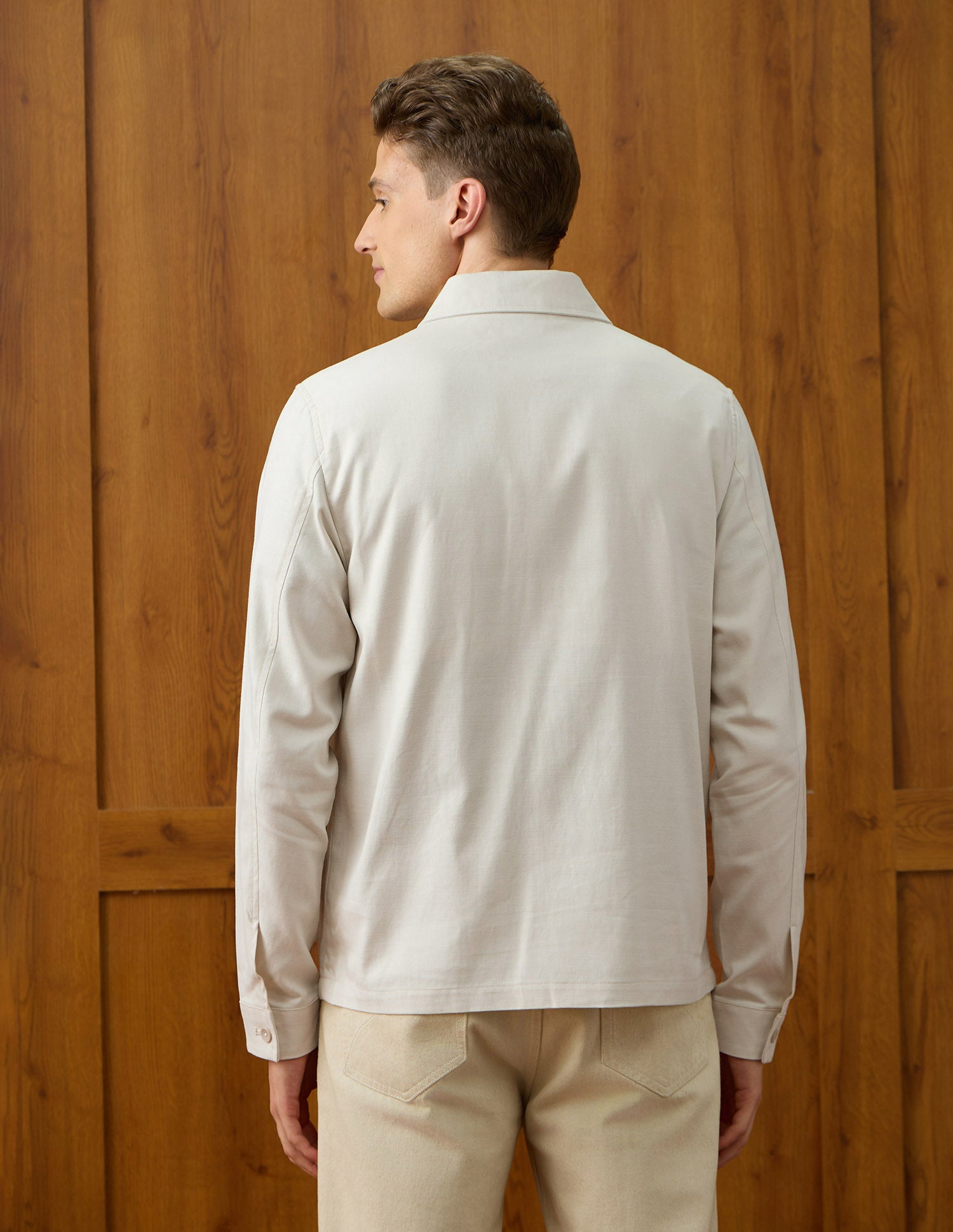 Solid Equestrian Aisle Theater Jacket Ecru - U.S. Polo Assn. India | Large