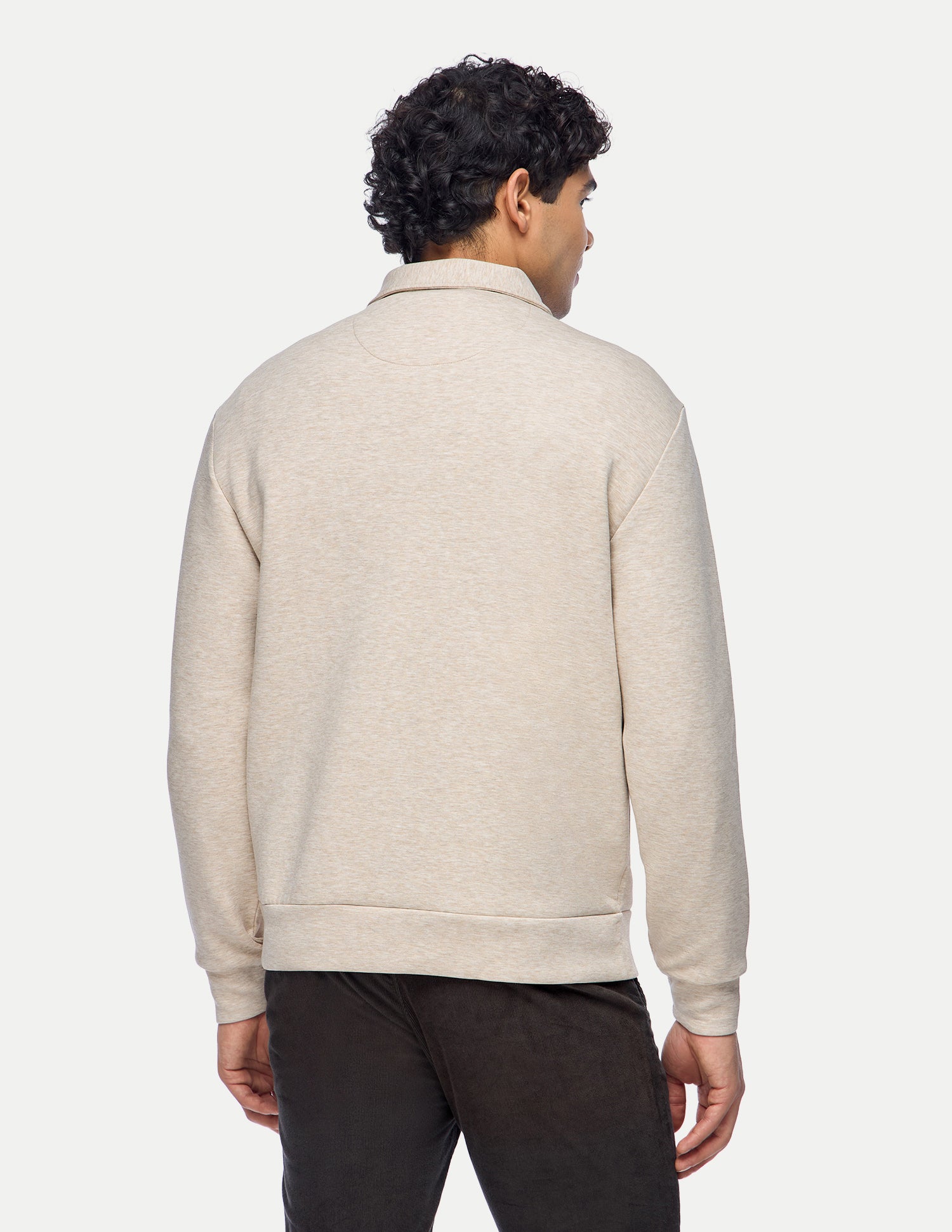 Heathered Slim Fit Sweatshirt Beige - U.S. Polo Assn. India | Large