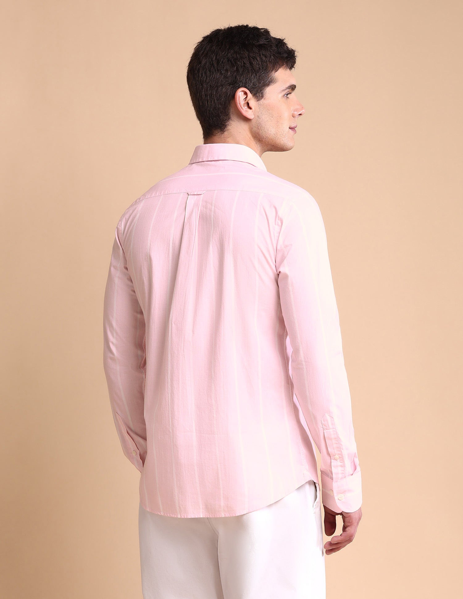 Vertical Striped Tailored Fit Shirt Pink - U.S. POLO ASSN. | Large