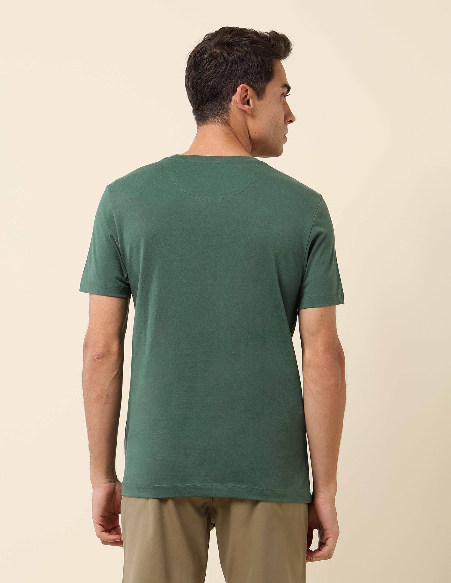 Brand Printed Slim Fit T- Shirt Dark Green - U.S. POLO ASSN. | Large