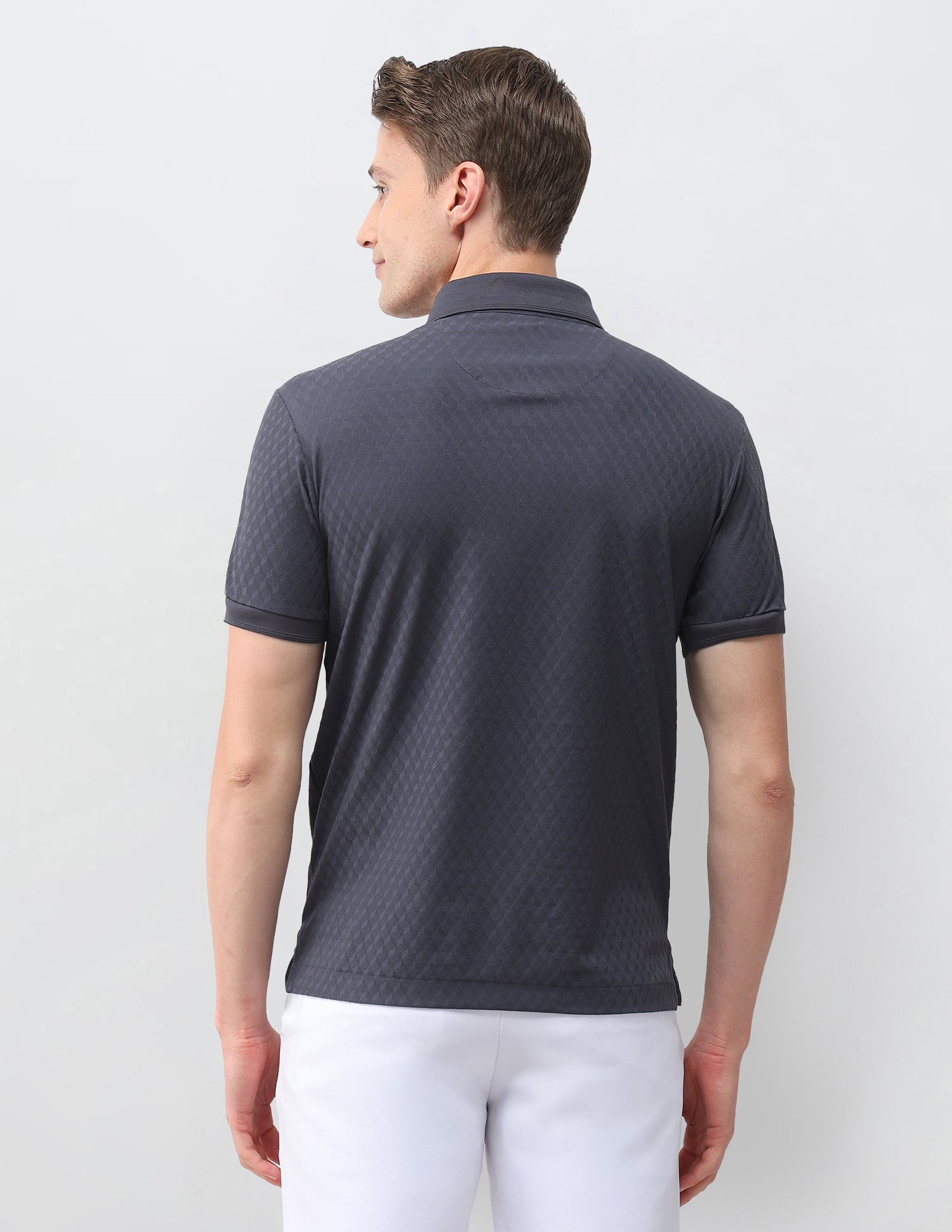 Textured Slim Fit Polo Shirt Dark Grey - U.S. Polo Assn. India | Large