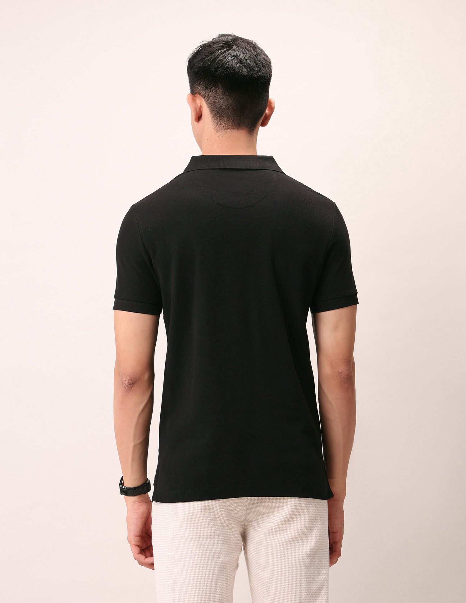 Brand Embossed Muscle Fit Polo Shirt Black - U.S. Polo Assn. India | Large