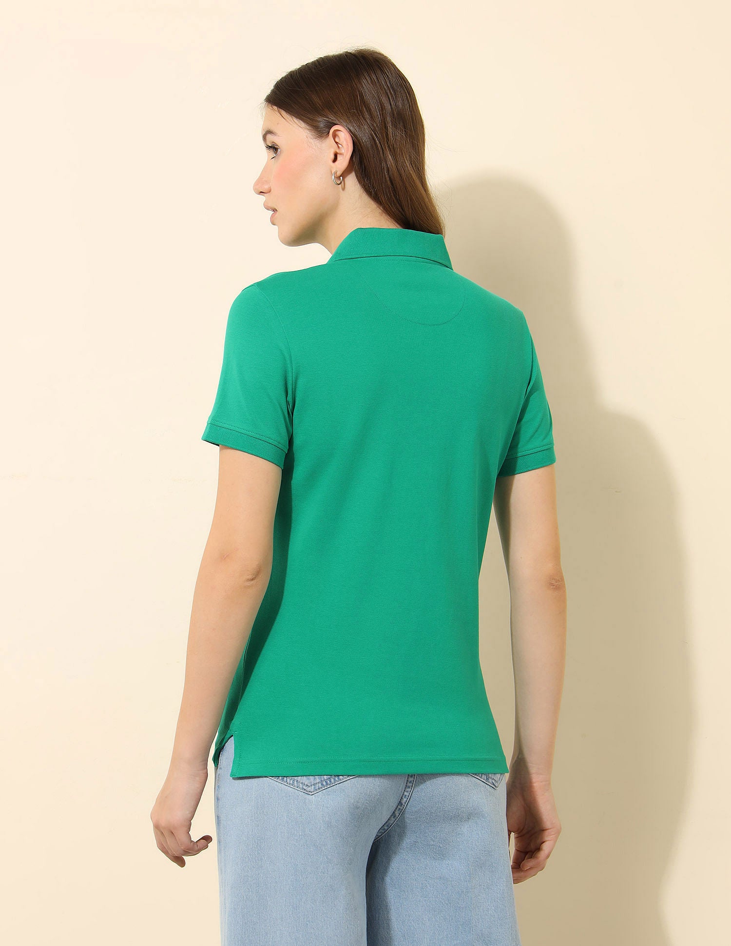 Regular Fit Solid Polo Shirt Green - U.S. POLO ASSN. | Large