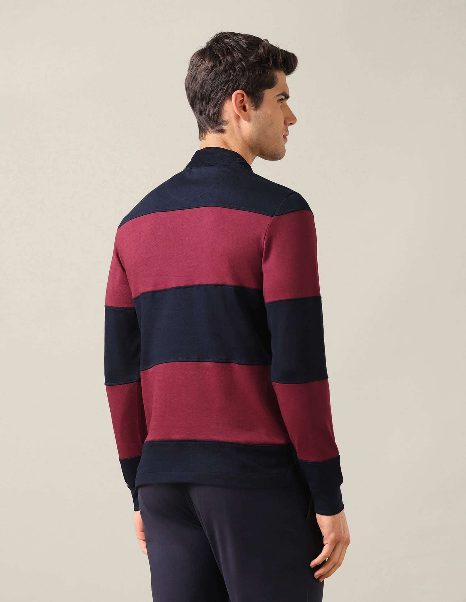Horizontal Striped Slim Fit Polo Shirt Red - U.S. Polo Assn. India | Large