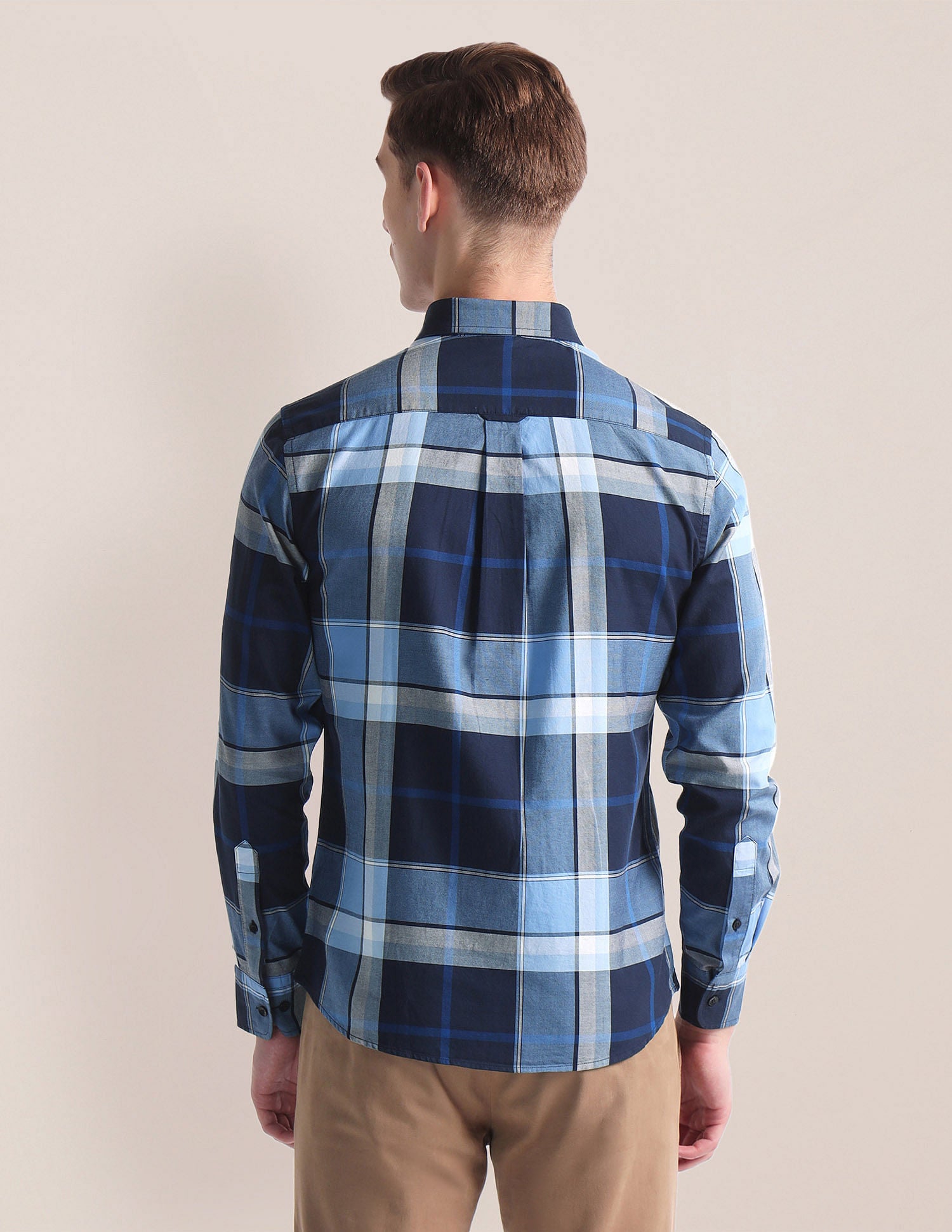 Plaid Check Oxford Shirt Navy - U.S. Polo Assn. India | Large