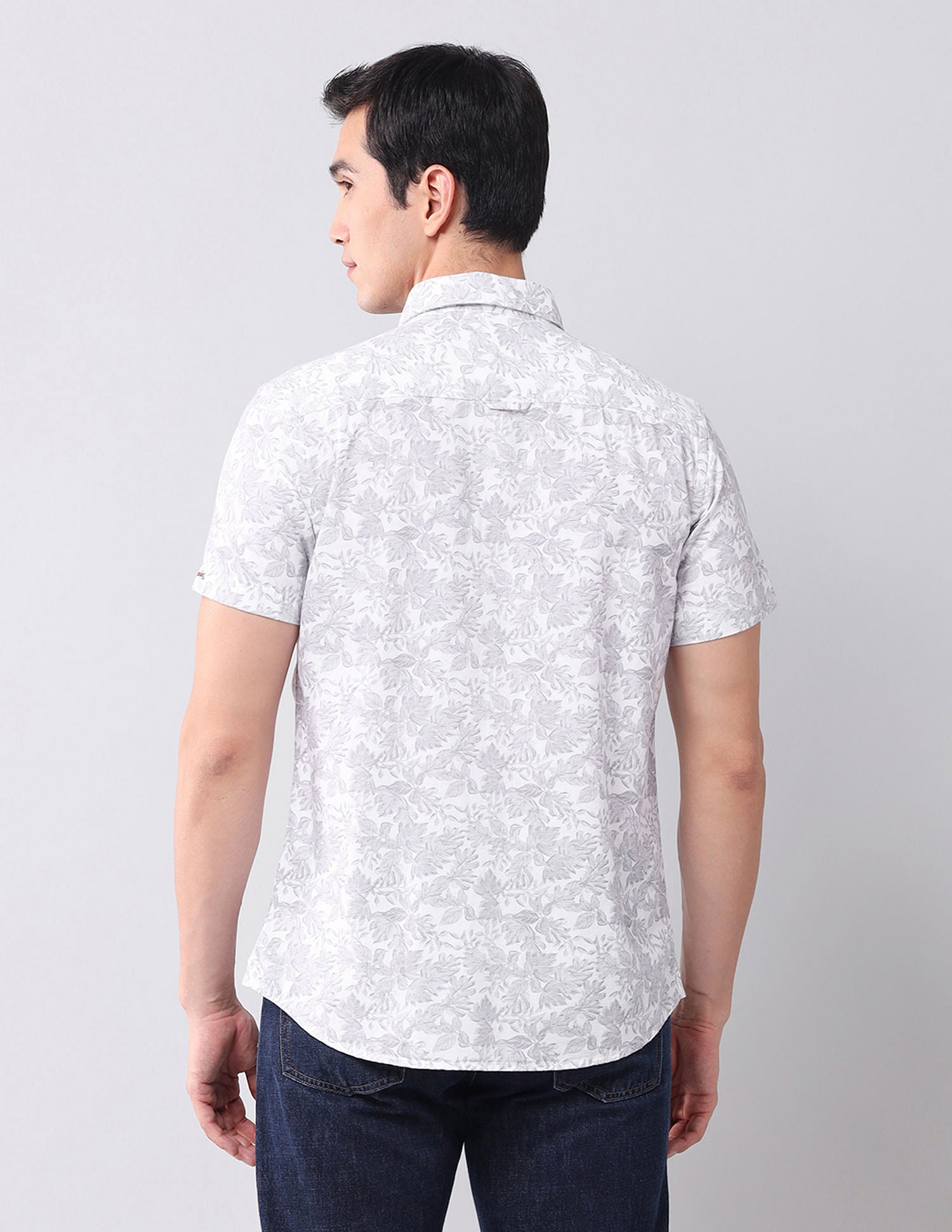 Regular Fit Twill Printed Shirt Grey - U.S. POLO ASSN. | Large