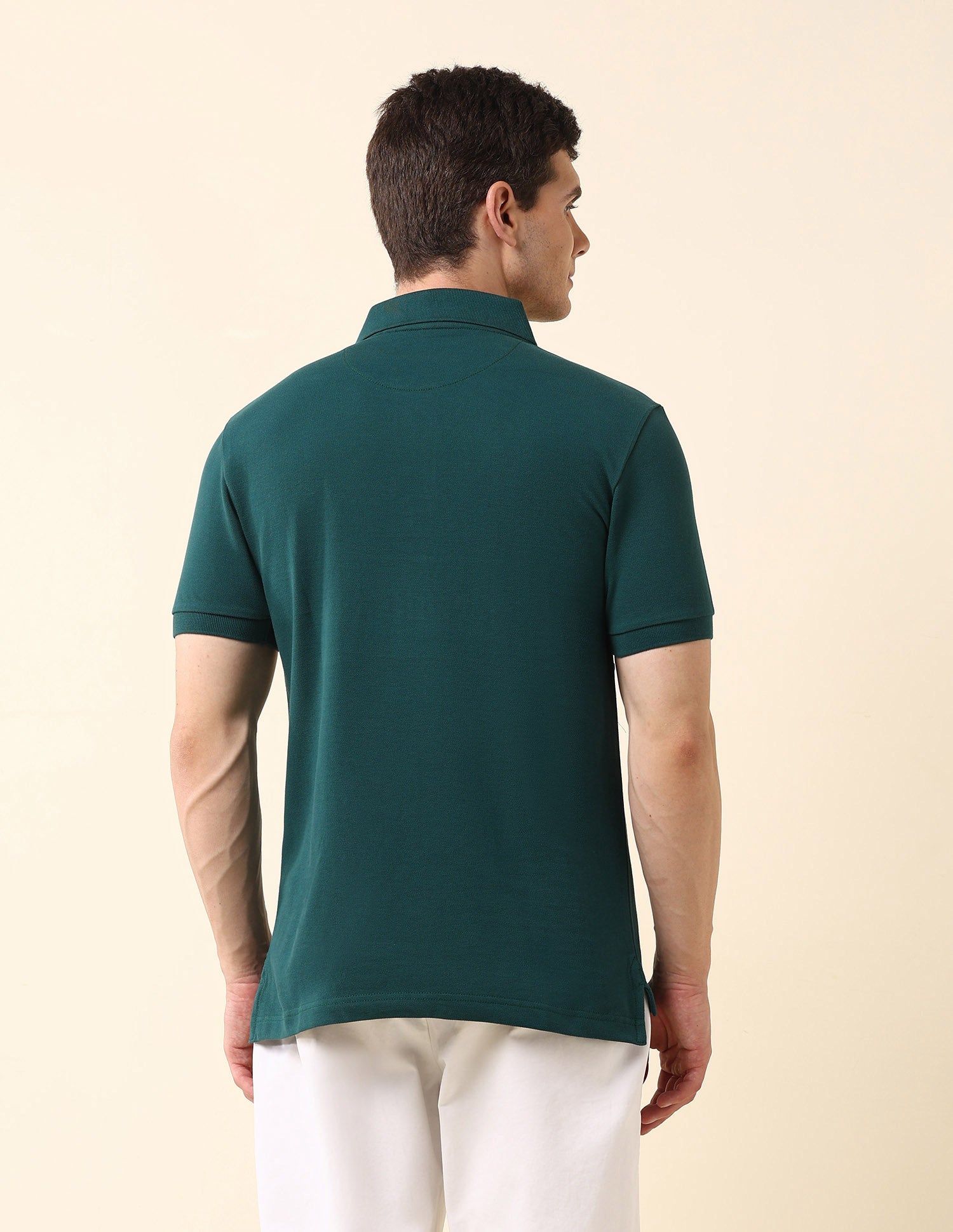 Brand Embossed Classic Polo Shirt Dark Green - U.S. Polo Assn. India | Large